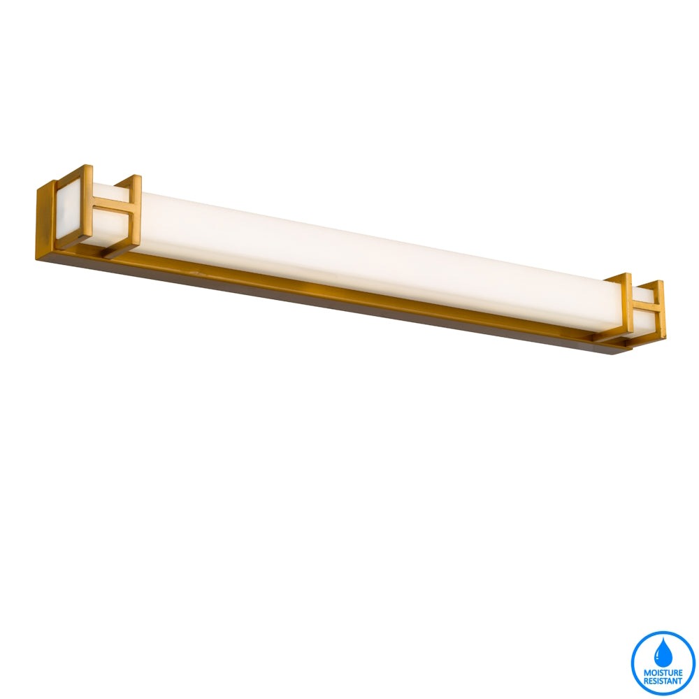 TELBIX GILSON VANITY LED WALL LIGHT ANTIQUE GOLD 615MM