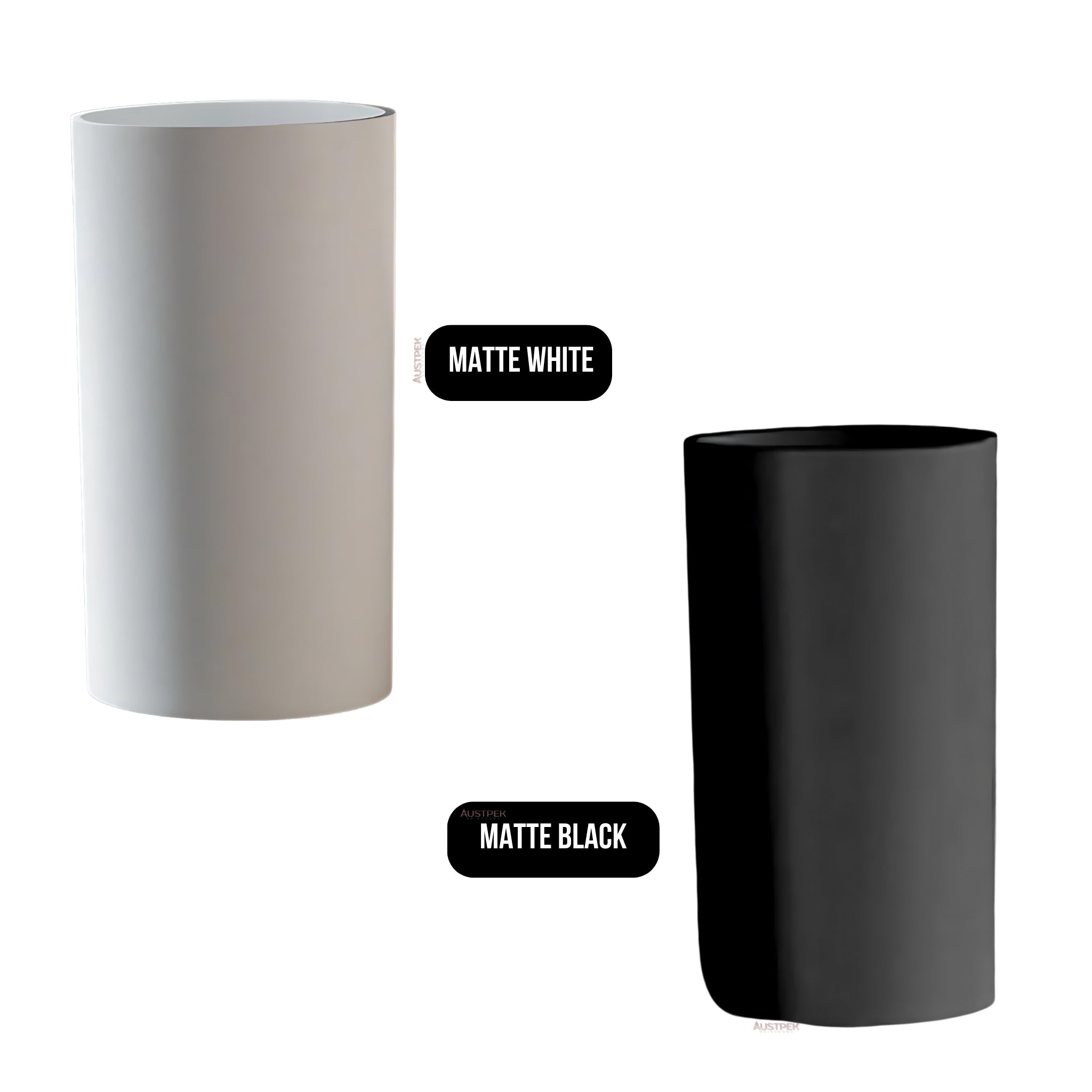 GALLARIA BOLA FREESTANDING PEDESTAL STONE BASIN WHITE 400MM X 810MM