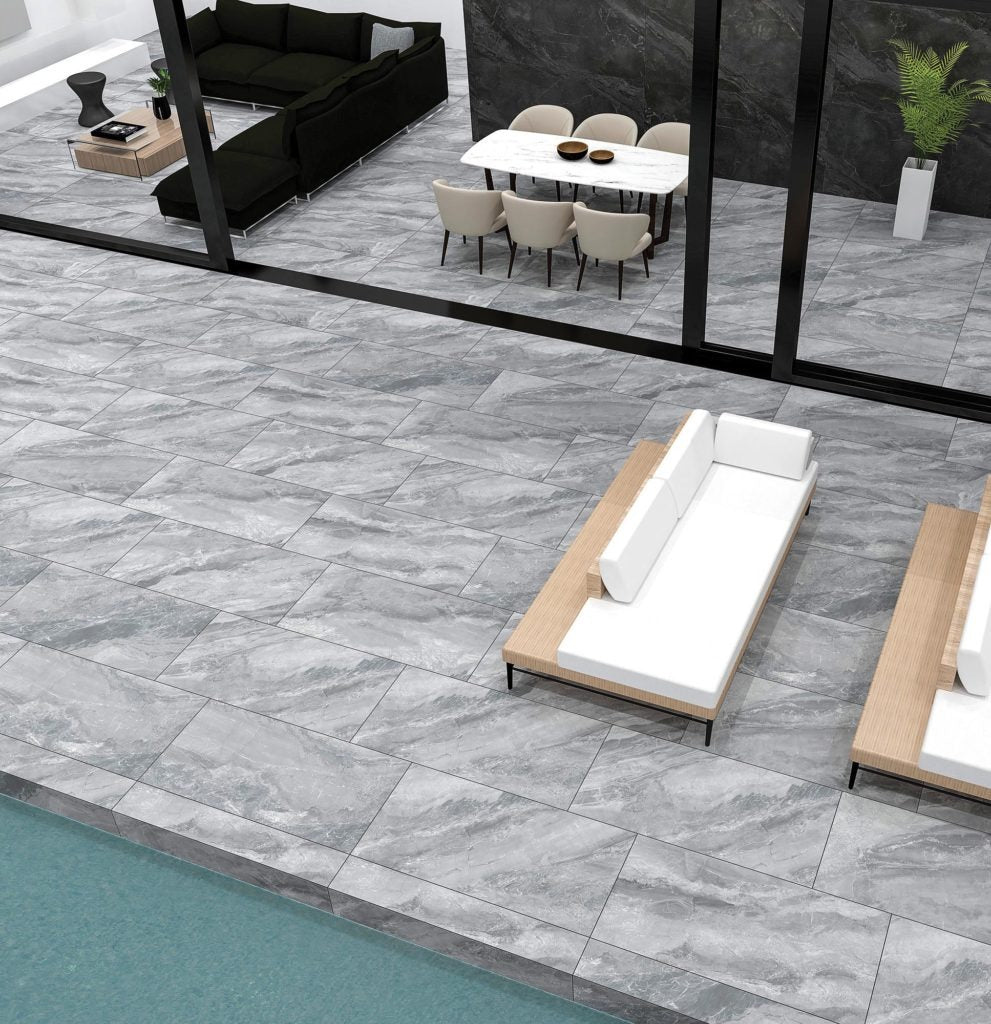 NIRO GRANITE LEGACY STEEL GREY MATTE 300X600MM RECTANGULAR TILE (PER BOX)