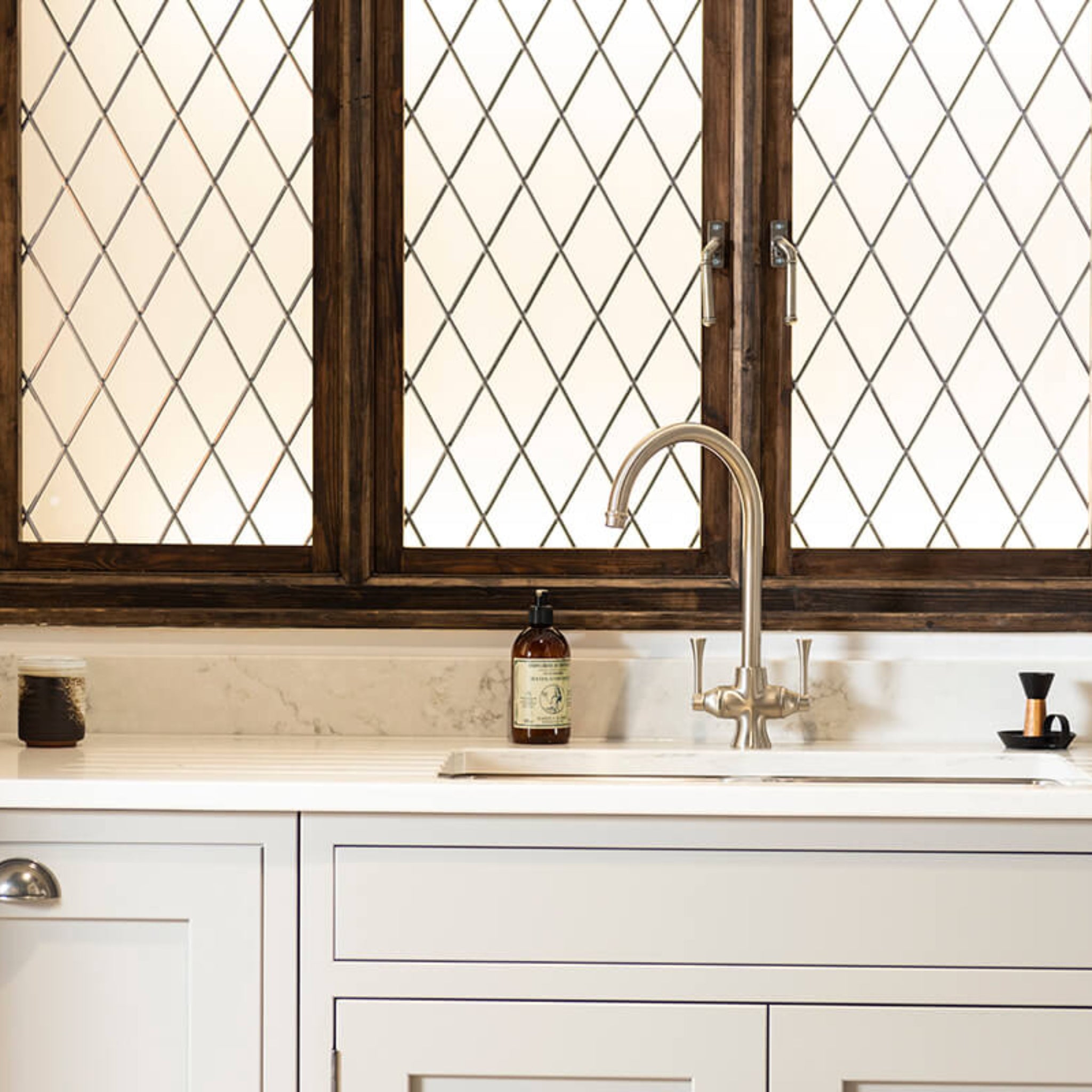 TURNER HASTINGS GOSFORD DOUBLE SINK MIXER 390MM BRUSHED NICKEL