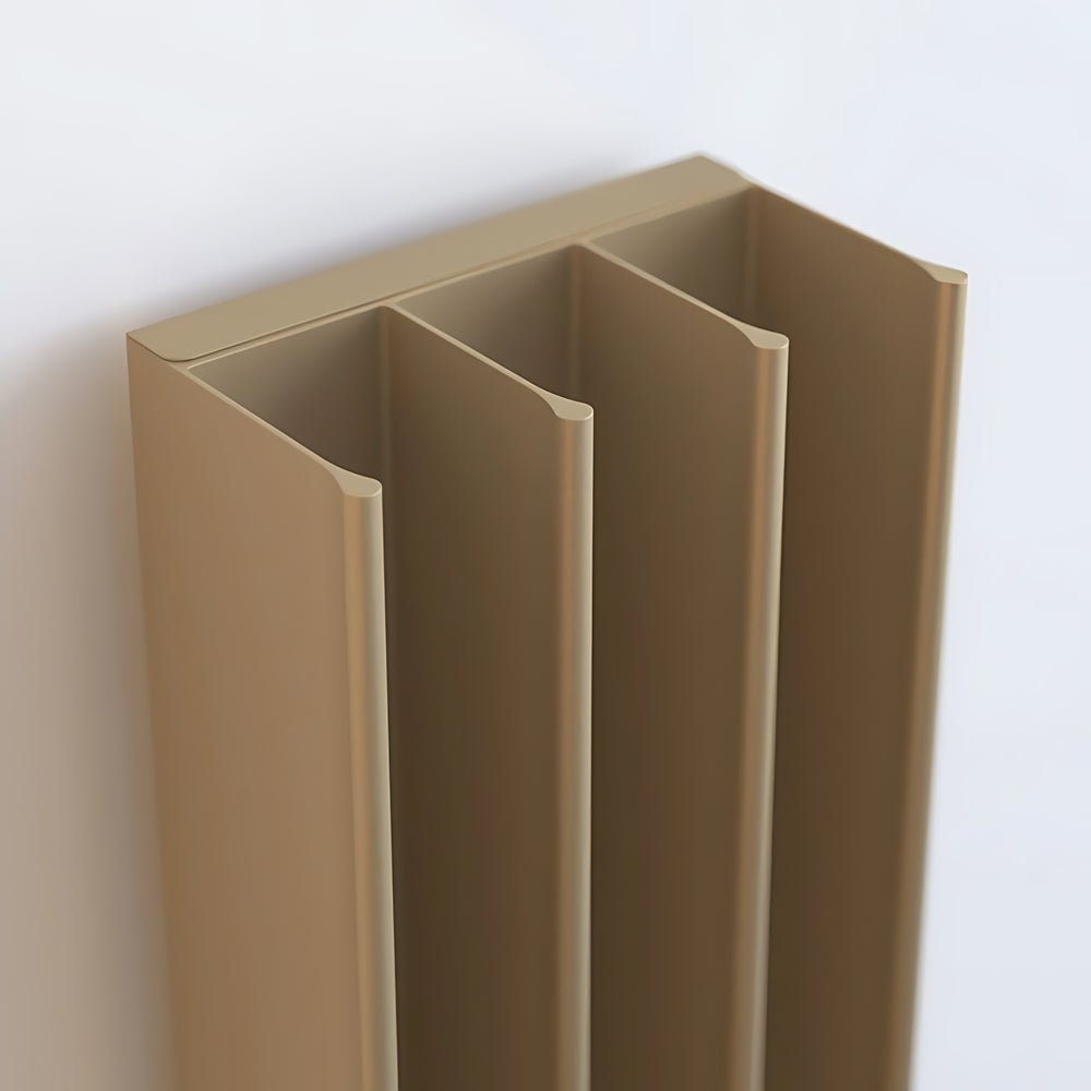 ESKIMO GORDON VERTICAL SINGLE HEATED TOWEL RAIL SANDSTONE 208MM