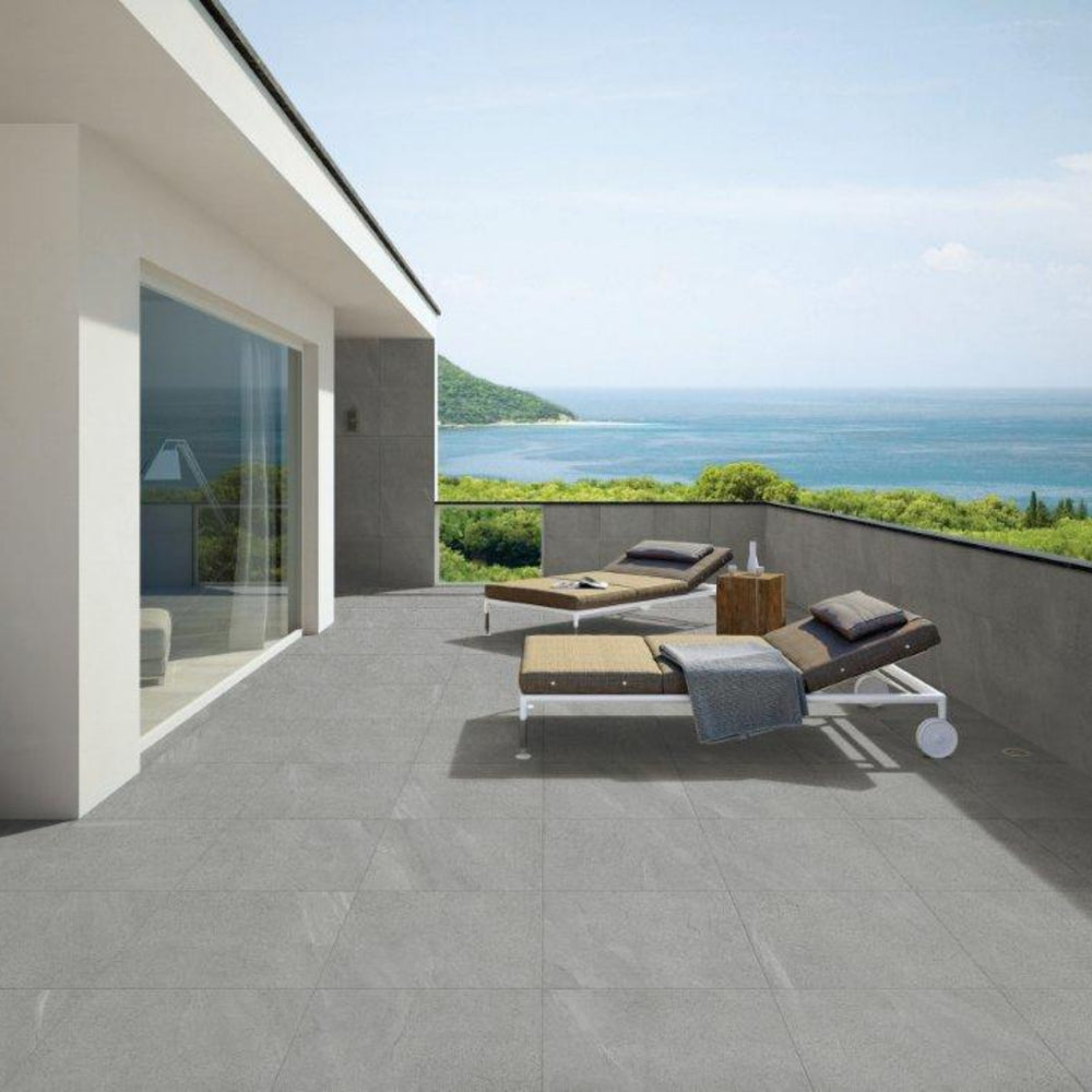 EVERSTONE BAYSTONE SILVER MATTE 300X300MM SQUARE TILE (PER BOX)
