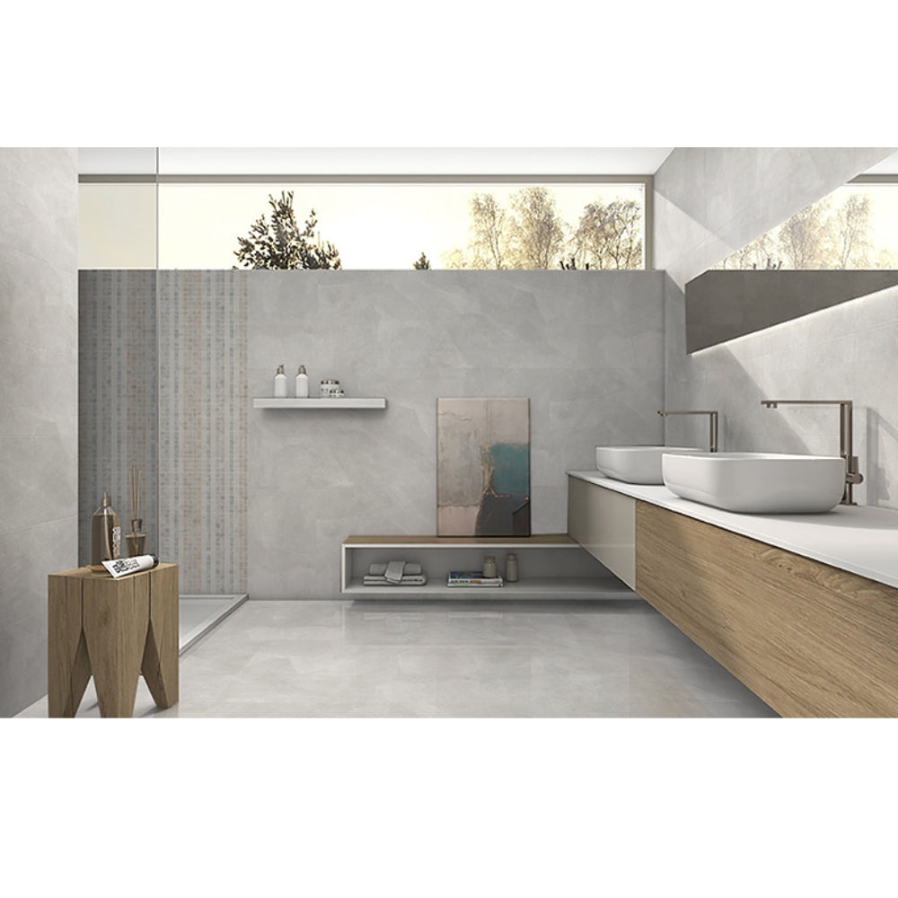 EVERSTONE EUROMARMO ICE GREY POLISHED 600X300MM RECTANGLE TILE (PER BOX)