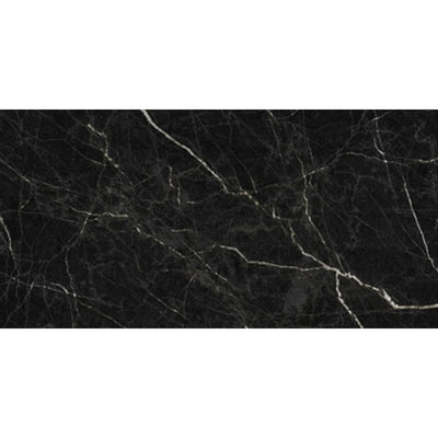 EVERSTONE EUROMARMO NERO MARQUINA POLISHED 600X300MM RECTANGLE TILE (PER BOX)