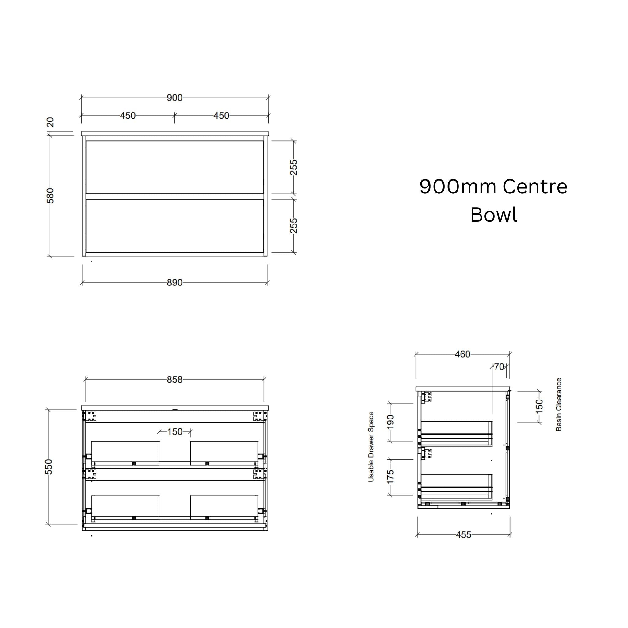 TIMBERLINE GRANGE CUSTOM WALL HUNG VANITY (ALL SIZING)