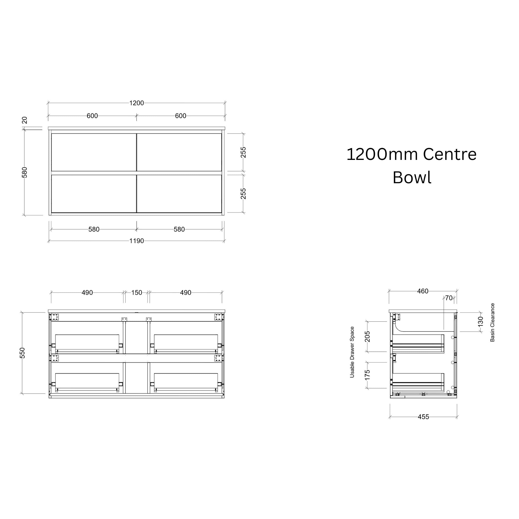 TIMBERLINE GRANGE CUSTOM WALL HUNG VANITY (ALL SIZING)