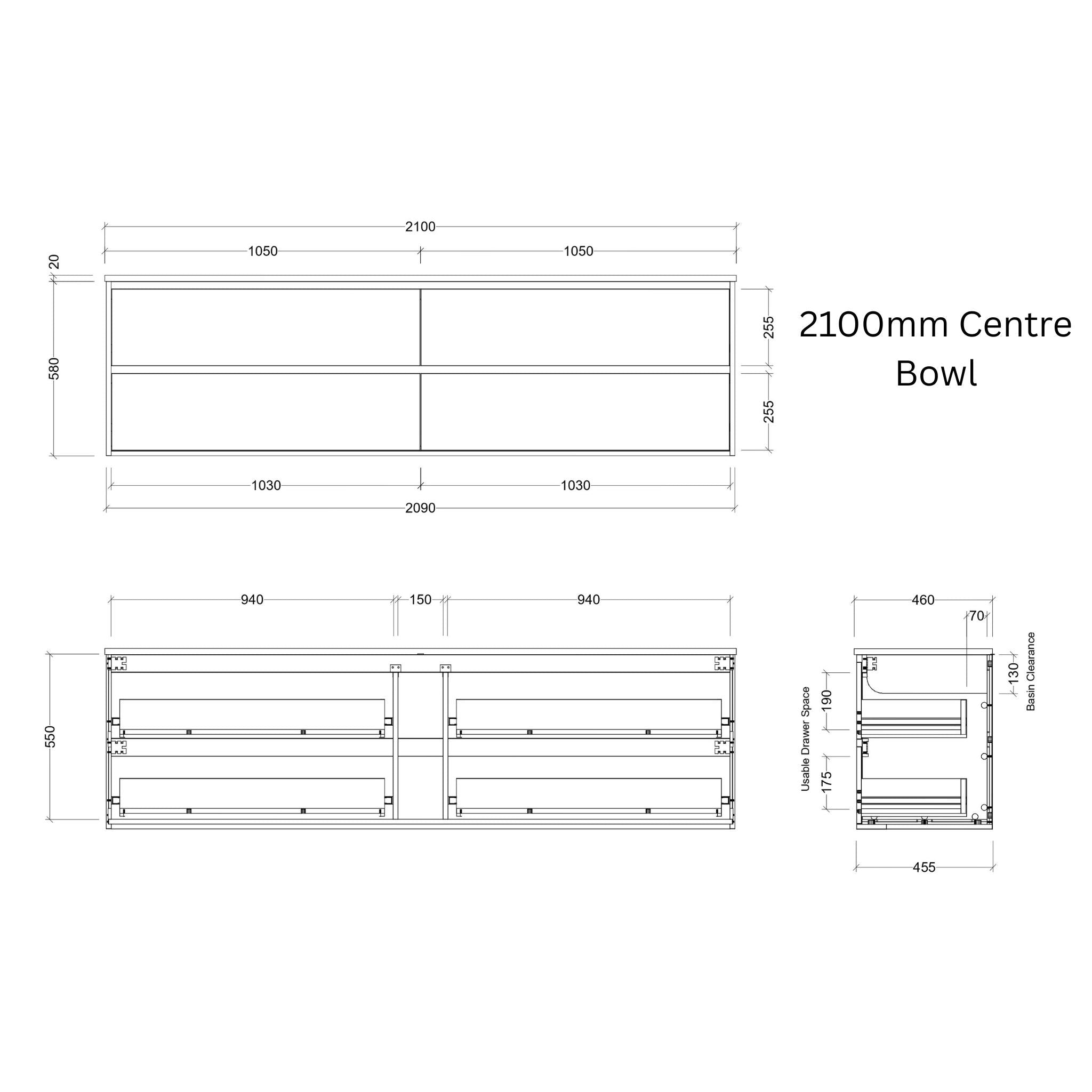 TIMBERLINE GRANGE CUSTOM WALL HUNG VANITY (ALL SIZING)