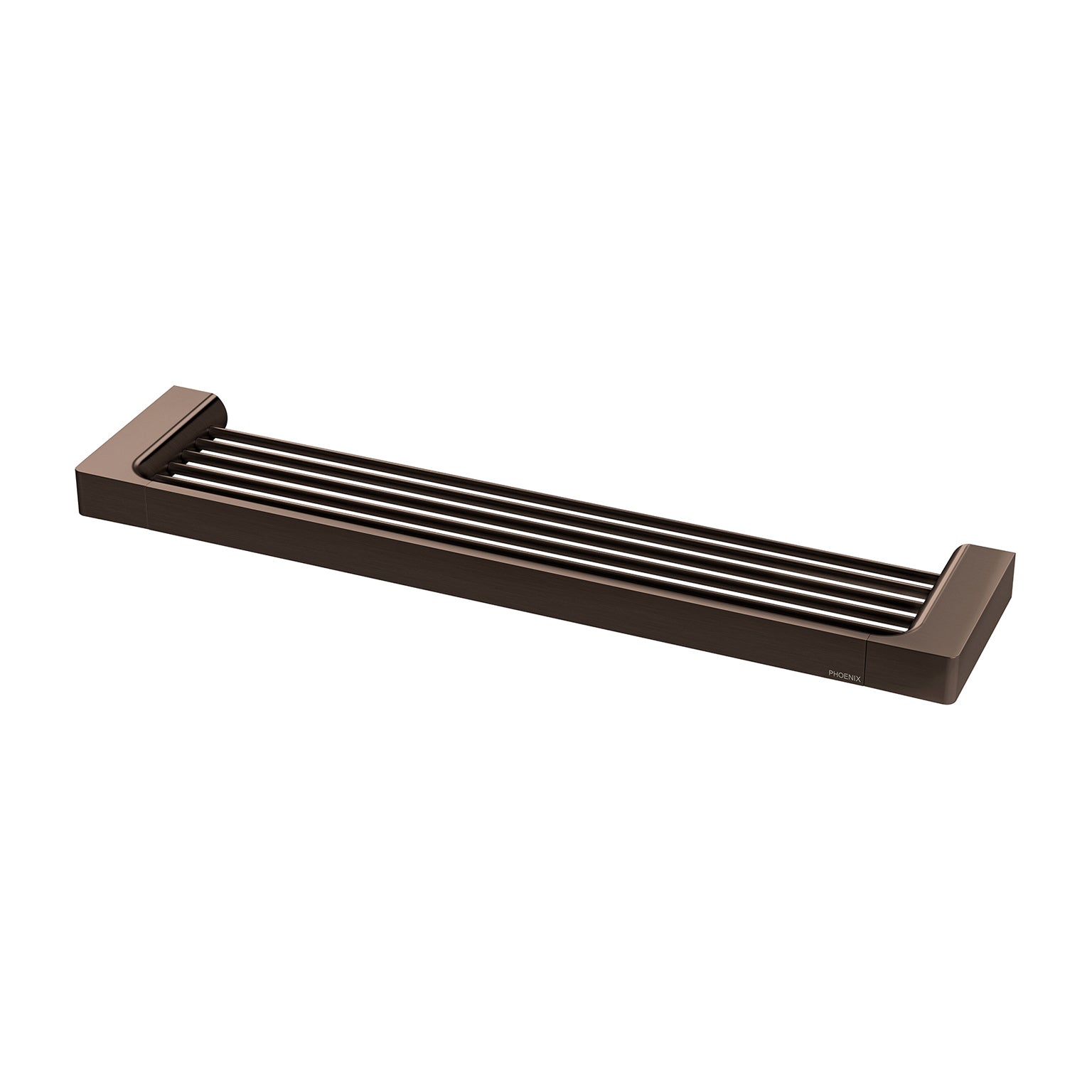 PHOENIX GLOSS SHOWER SHELF 400MM BRUSHED BRONZE