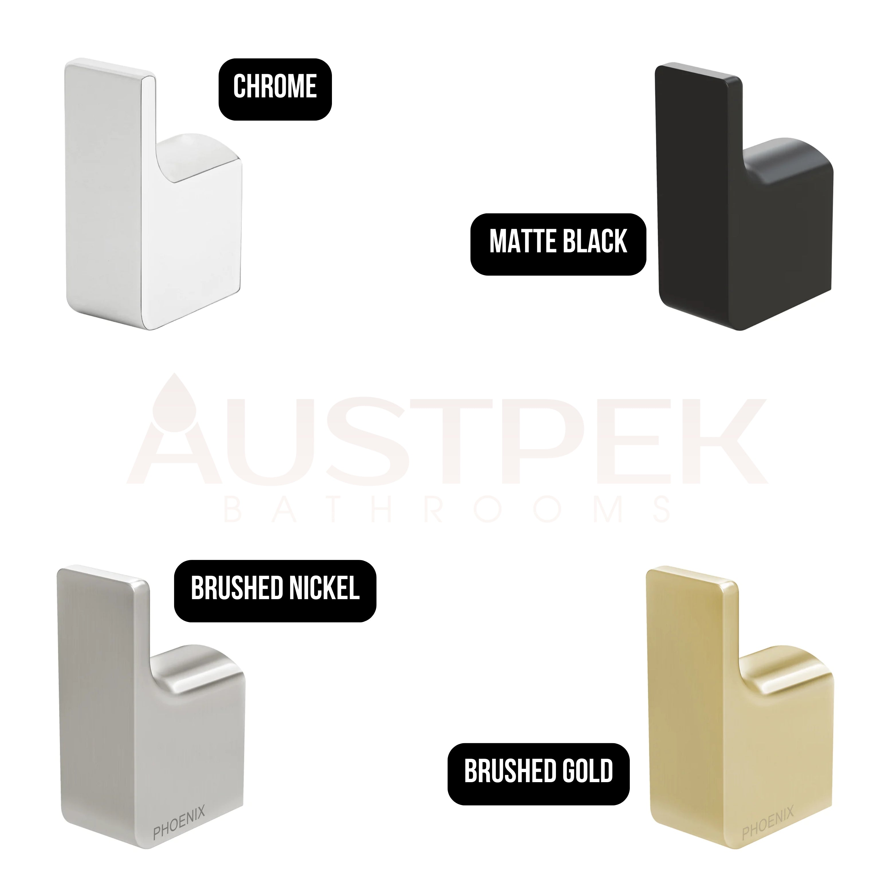 PHOENIX GLOSS ROBE HOOK BRUSHED GOLD 53MM