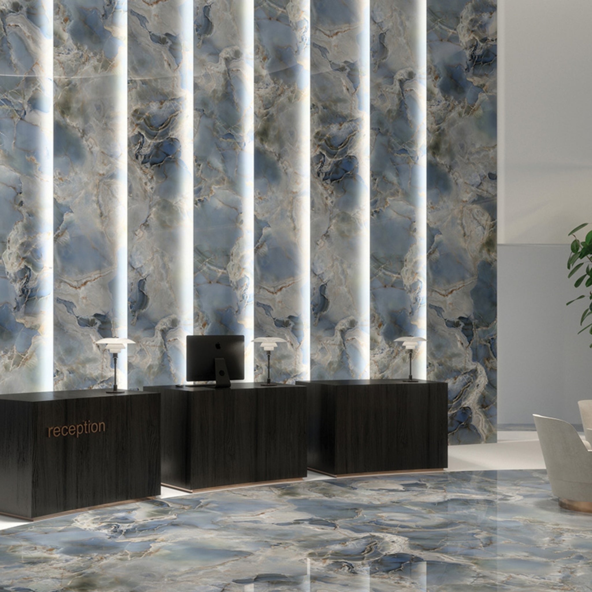 EVERSTONE MEGASLIM GEMSTONE 3200X1600MM RECTANGULAR THIN SLAB (PER PACK)