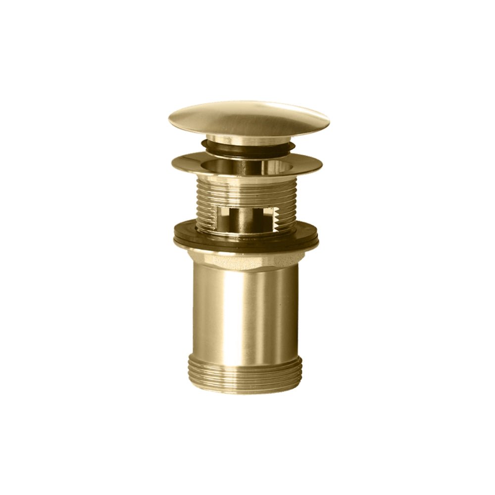 OLIVERI UNIVERSAL POP UP PLUG AND WASTE 66MM CLASSIC GOLD