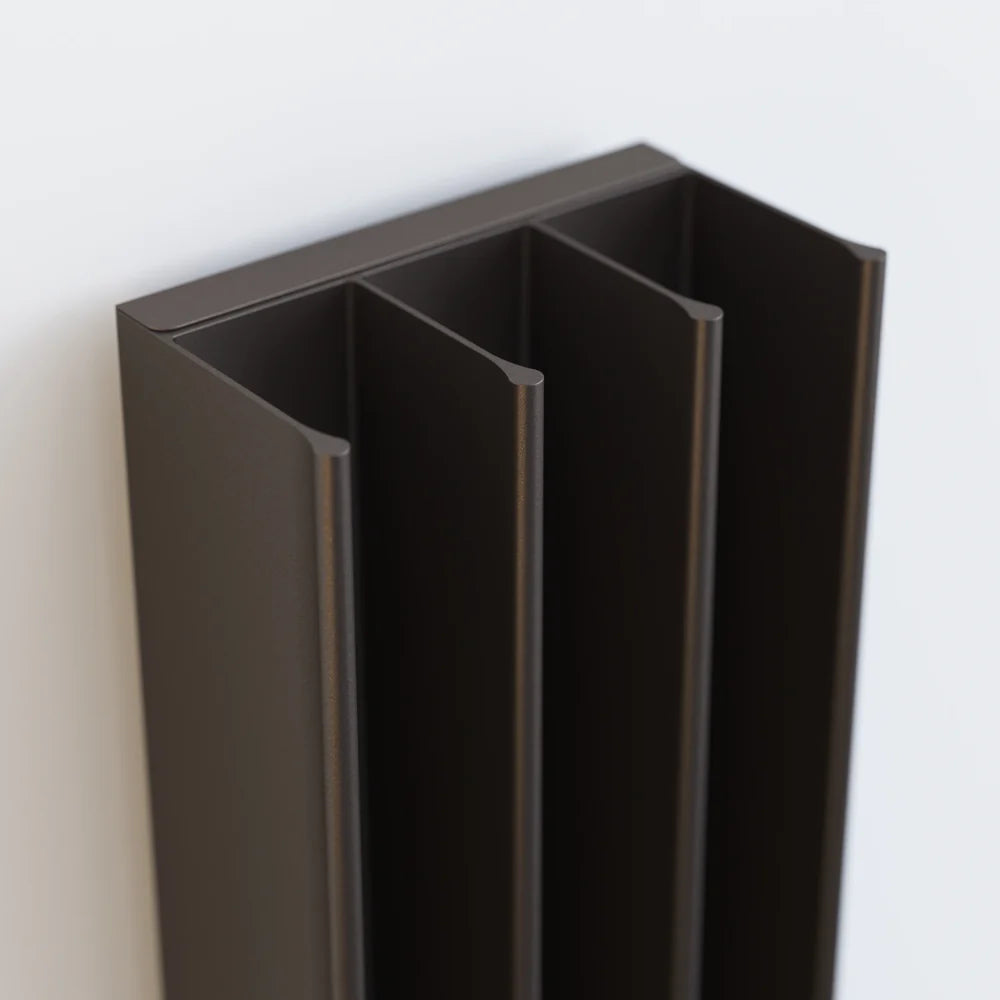 ESKIMO GORDON VERTICAL SINGLE HEATED TOWEL RAIL BRONZE AGE 208MM