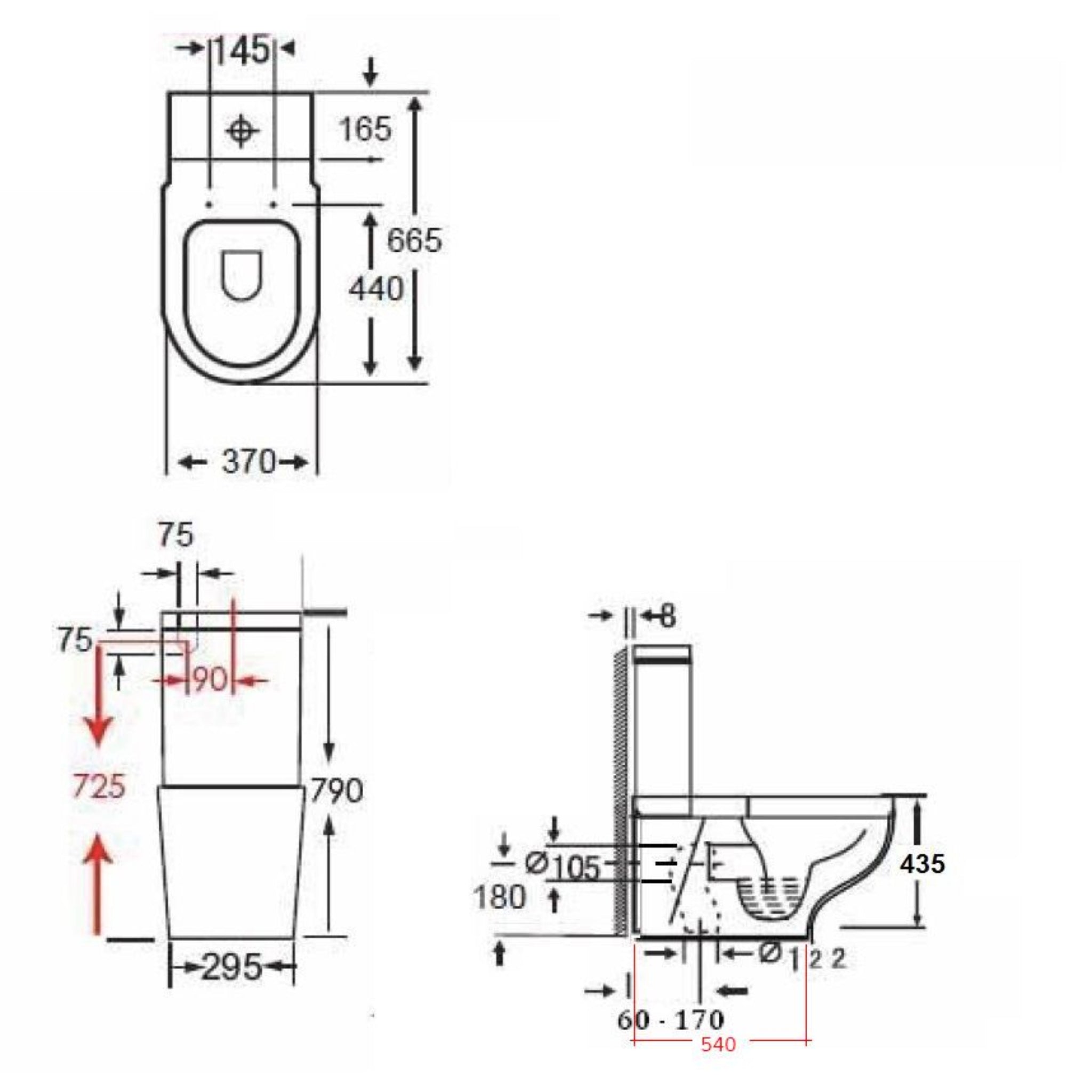 TURNER HASTINGS HARTLEY CLOSE COUPLED BACK TO WALL TOILET SUITE GLOSS WHITE