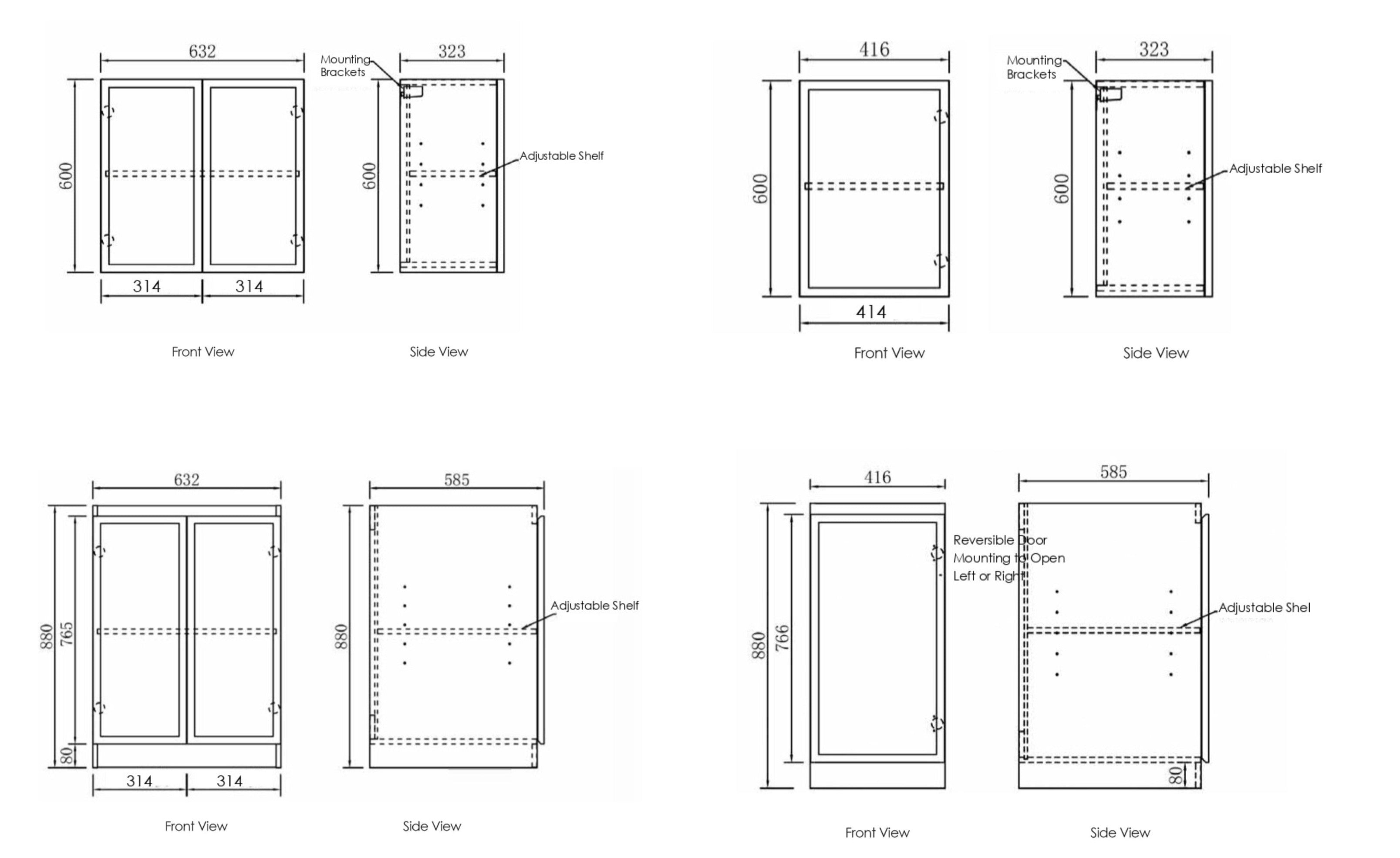 OTTI HAMPSHIRE MATTE BLACK 1715MM LAUNDRY AND WALL CABINET WITH STONE TOP & SINK (PACKAGE-A)