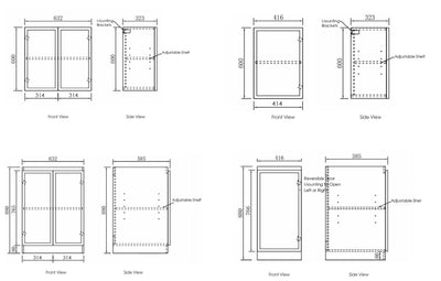 OTTI HAMPSHIRE MATTE WHITE 1715MM LAUNDRY AND WALL CABINET WITH STONE TOP & SINK (PACKAGE-A)