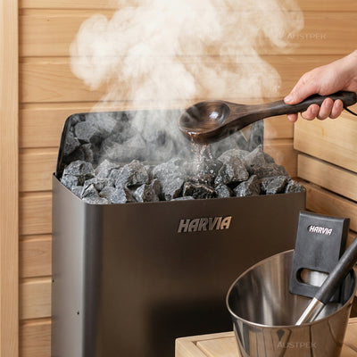 HARVIA ELECTRONIC BLACK WALL HEATER 4.5KW - SW45E