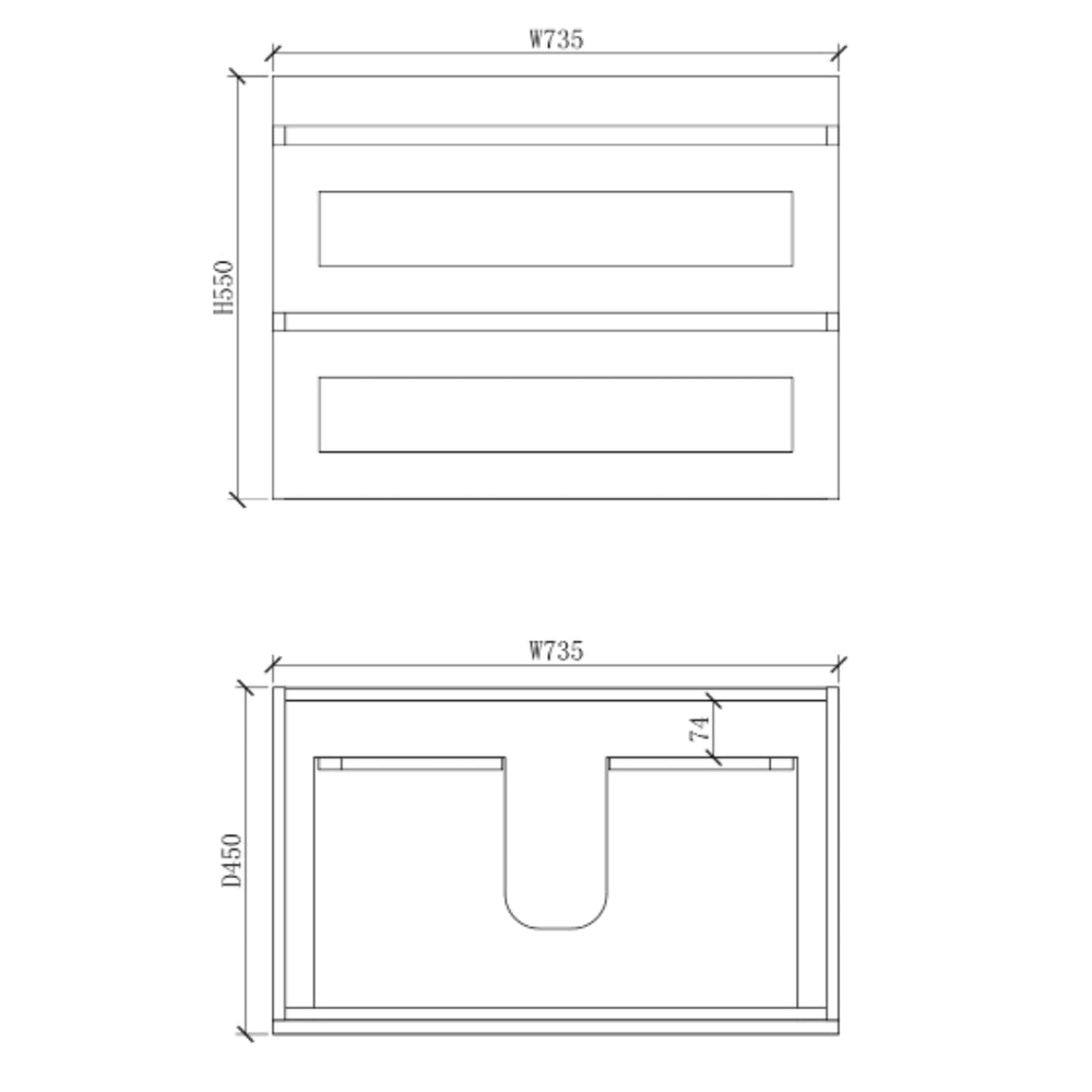RIVA HAWAII MATTE WHITE 750MM SINGLE BOWL WALL HUNG VANITY