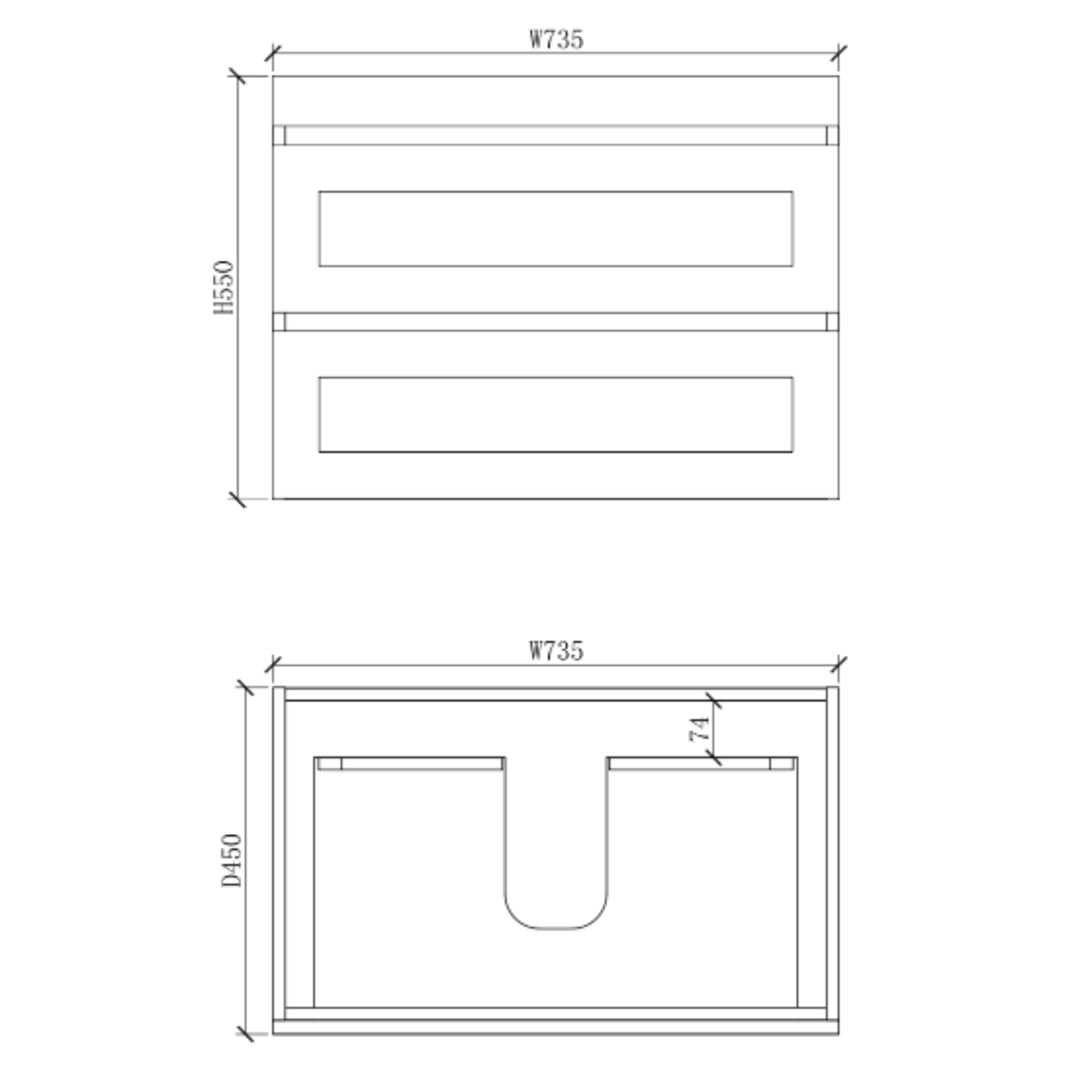 RIVA HAWAII MATTE WHITE 750MM SINGLE BOWL WALL HUNG VANITY