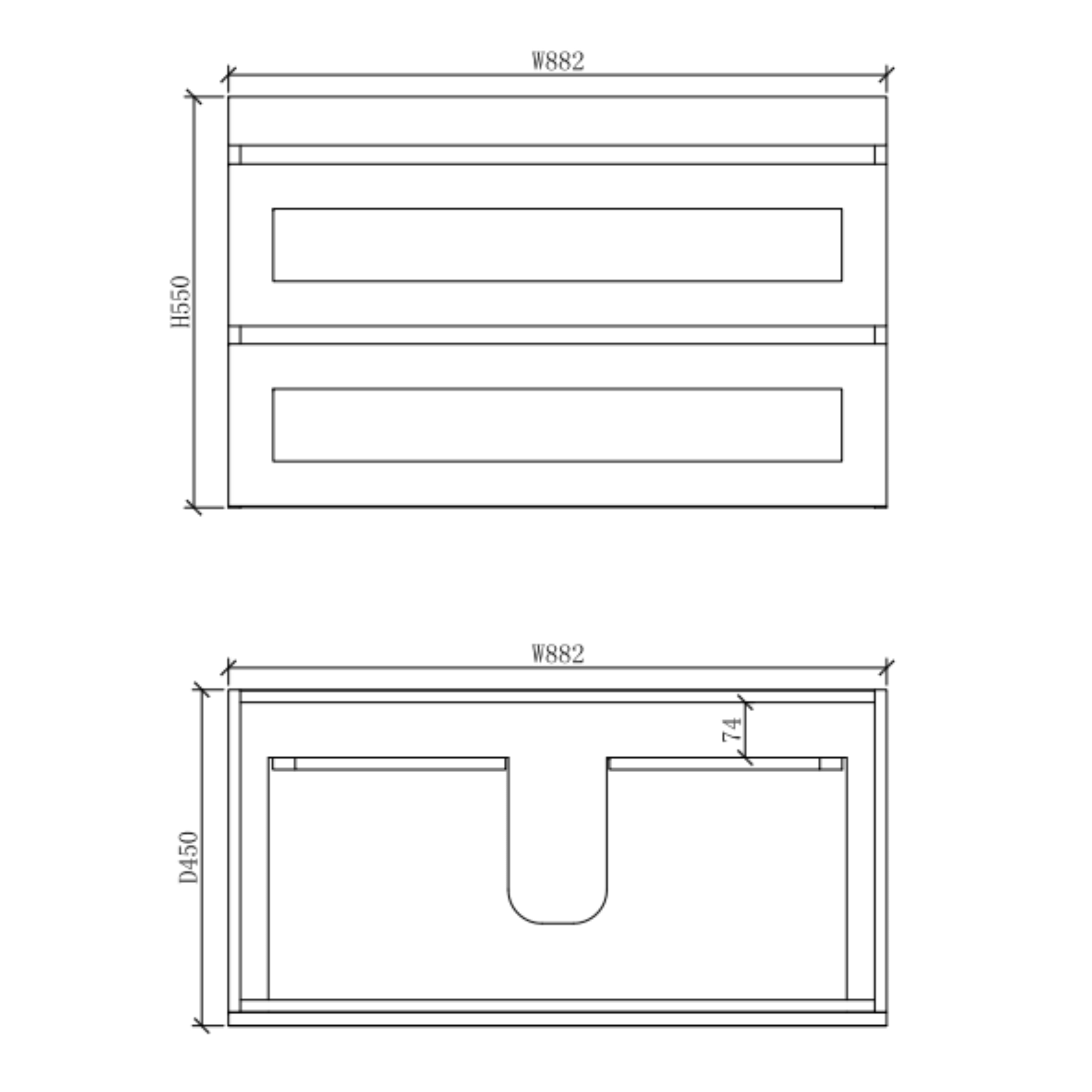 RIVA HAWAII MATTE WHITE 900MM SINGLE BOWL WALL HUNG VANITY