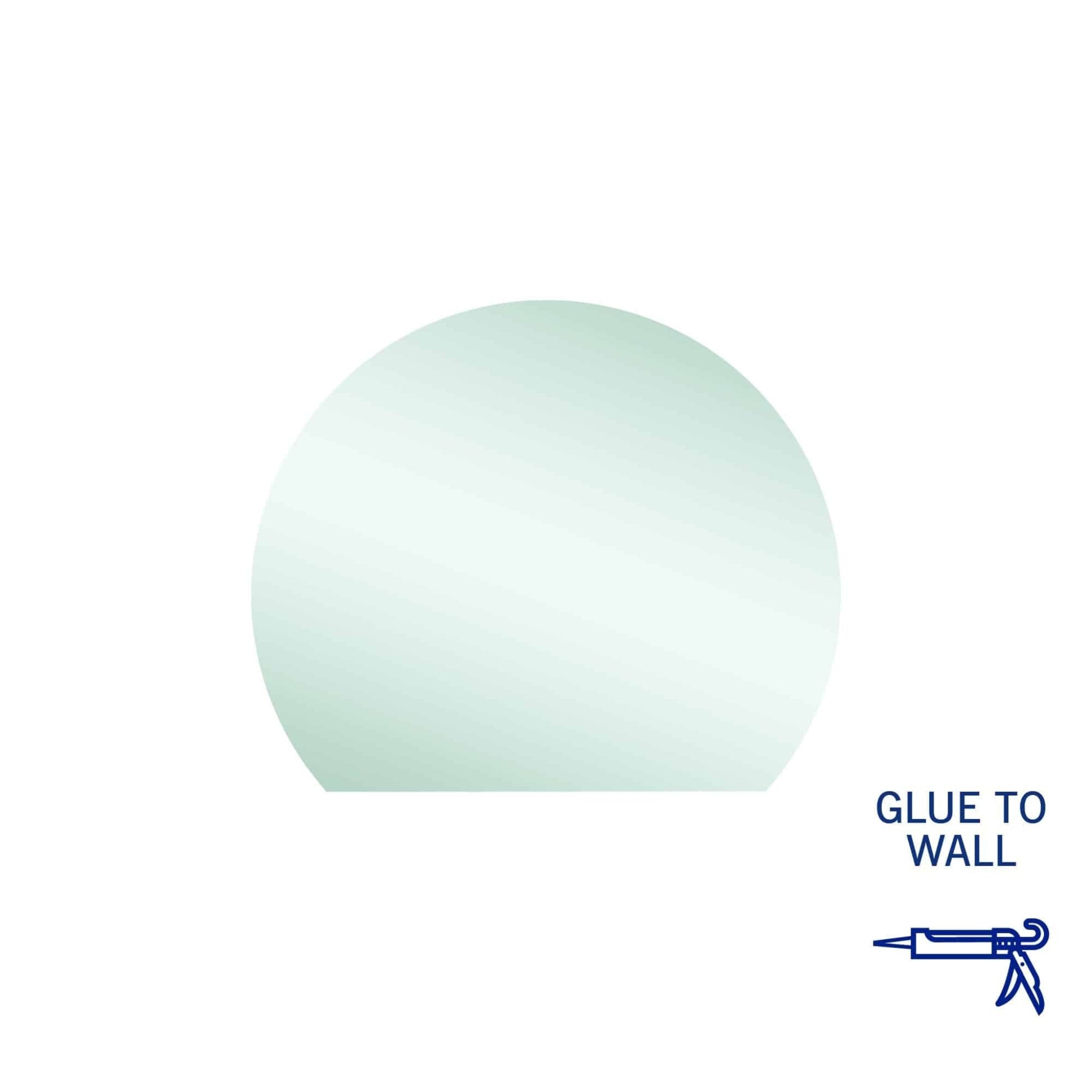 THERMOGROUP ABLAZE STANDARD D-SHAPE POLISHED EDGE GLUE MIRROR 900MM