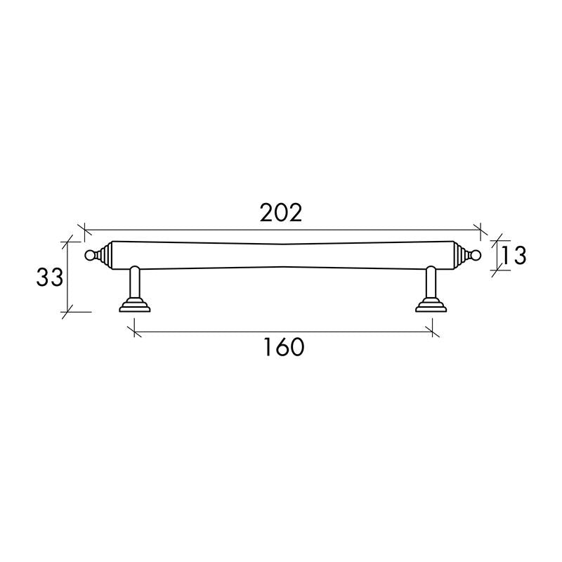 OTTI HEIRLOOM HANDLE BRUSHED BRASS (MULTIPLE SIZES AVAILABLE)