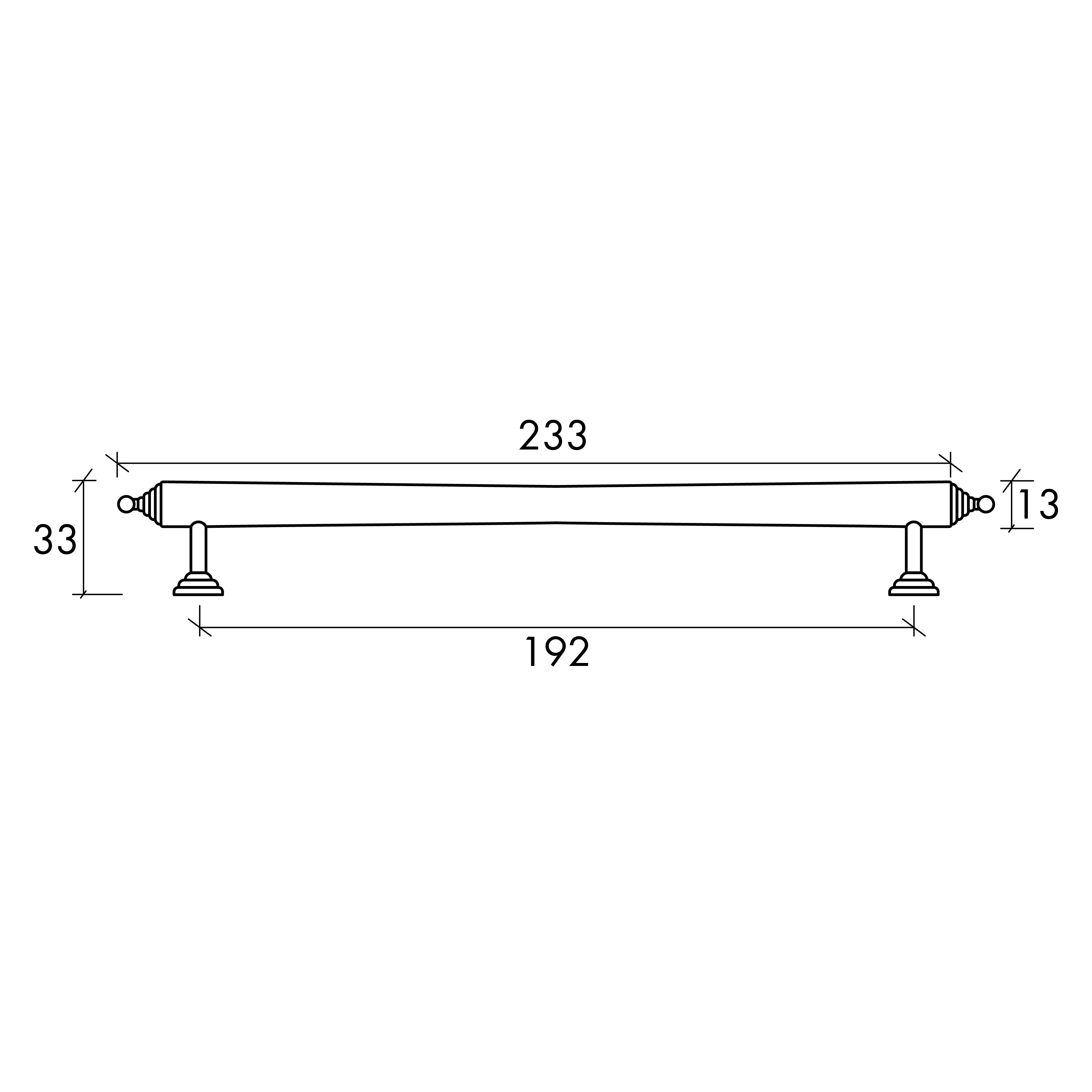 OTTI HEIRLOOM HANDLE BRUSHED BRASS (MULTIPLE SIZES AVAILABLE)