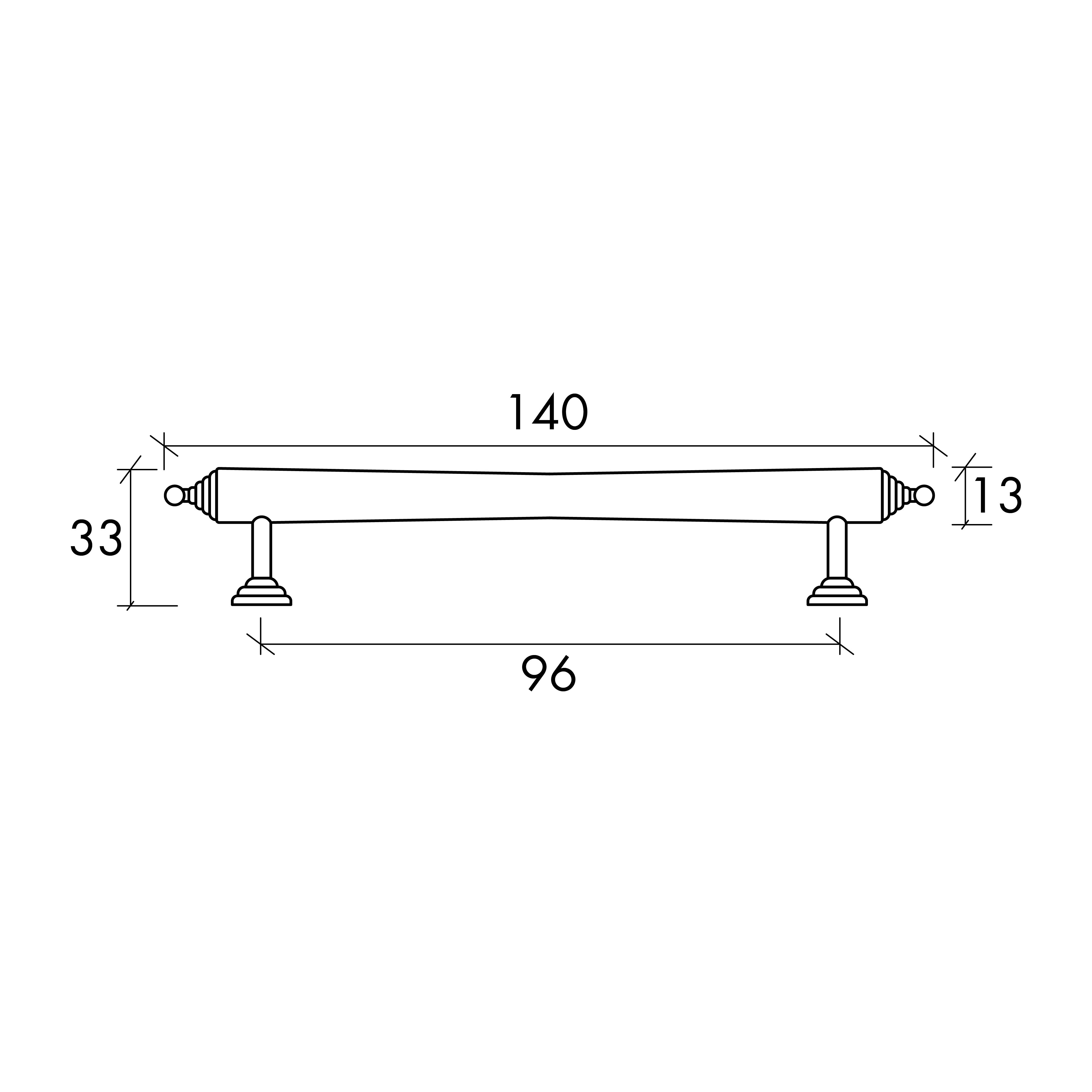 OTTI HEIRLOOM HANDLE BRUSHED BRASS (MULTIPLE SIZES AVAILABLE)