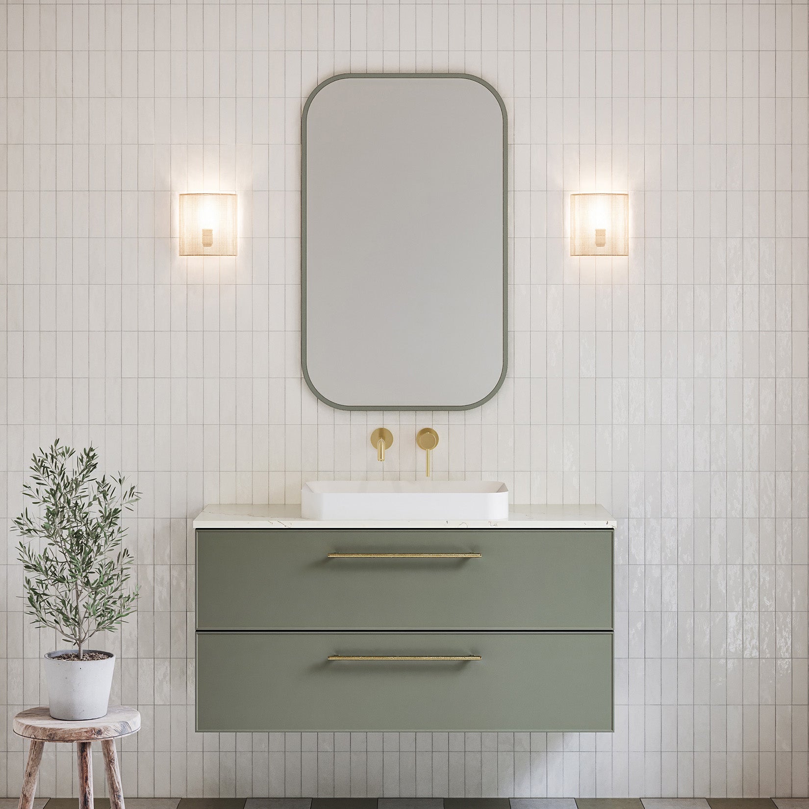 TIMBERLINE HENLEY CUSTOM WALL HUNG VANITY (ALL SIZING)