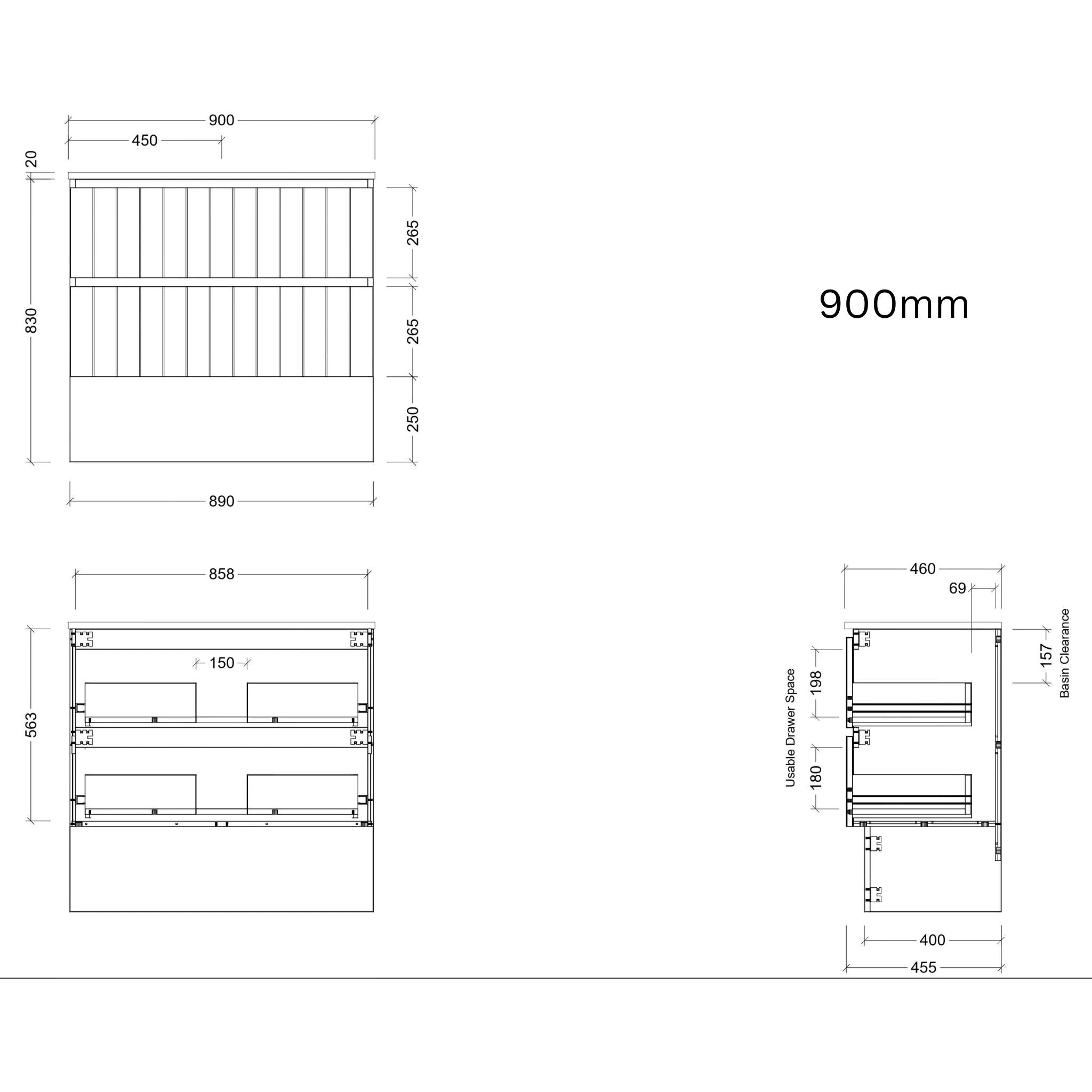 TIMBERLINE HENLEY CUSTOM FLOOR STANDING VANITY (ALL SIZING)