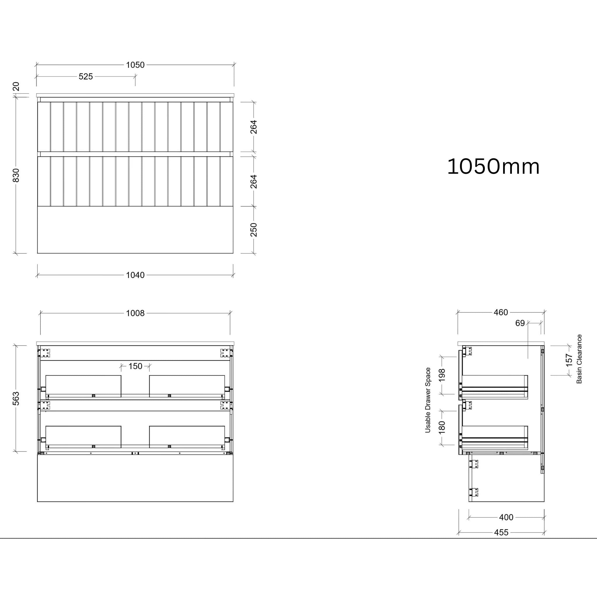 TIMBERLINE HENLEY CUSTOM FLOOR STANDING VANITY (ALL SIZING)