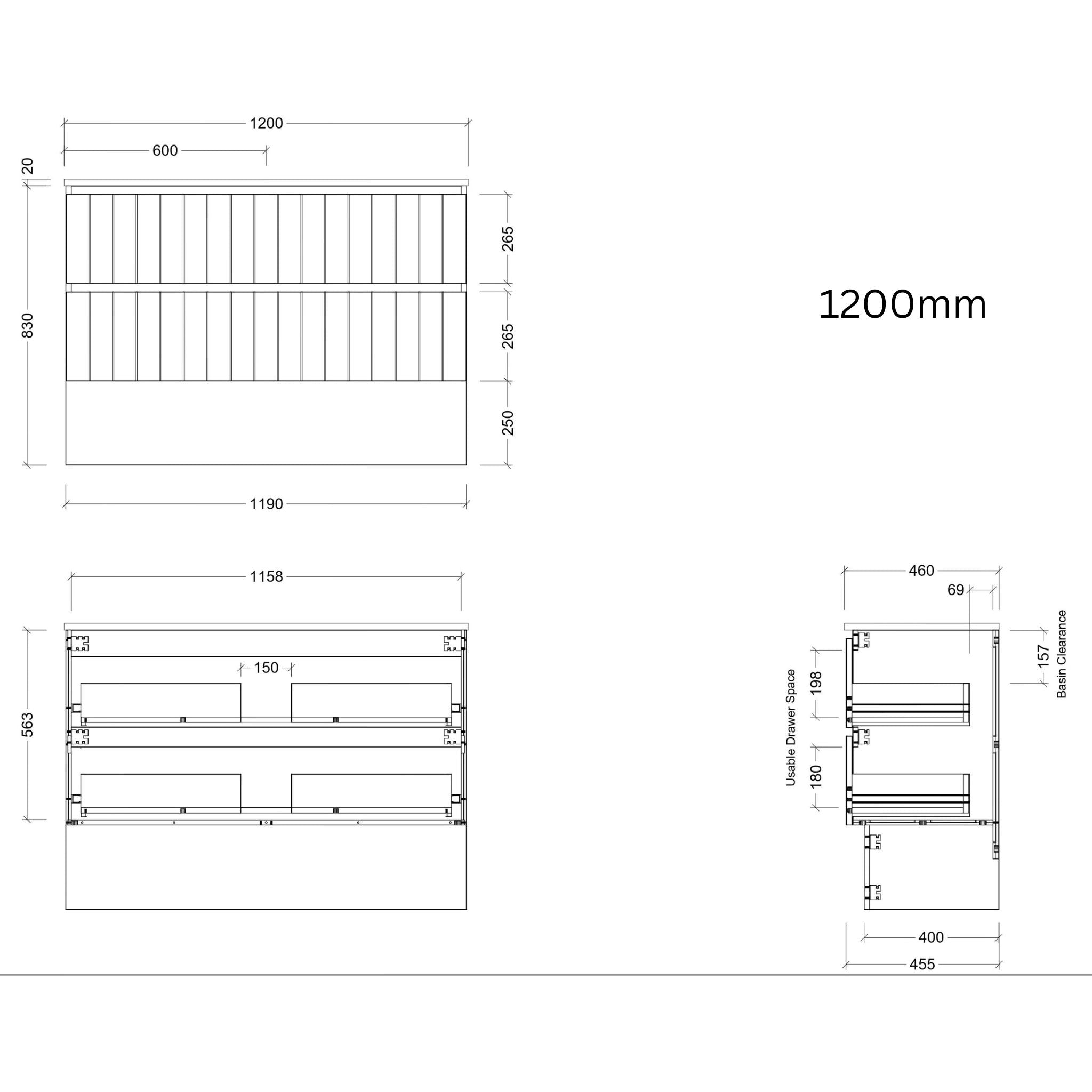TIMBERLINE HENLEY CUSTOM FLOOR STANDING VANITY (ALL SIZING)