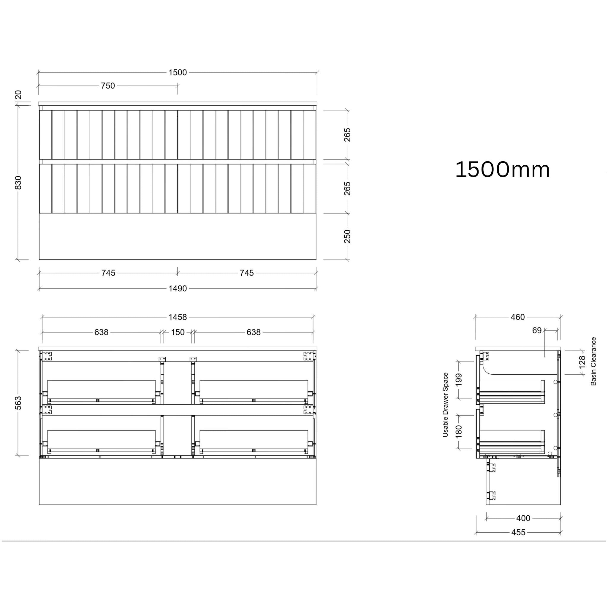 TIMBERLINE HENLEY CUSTOM FLOOR STANDING VANITY (ALL SIZING)