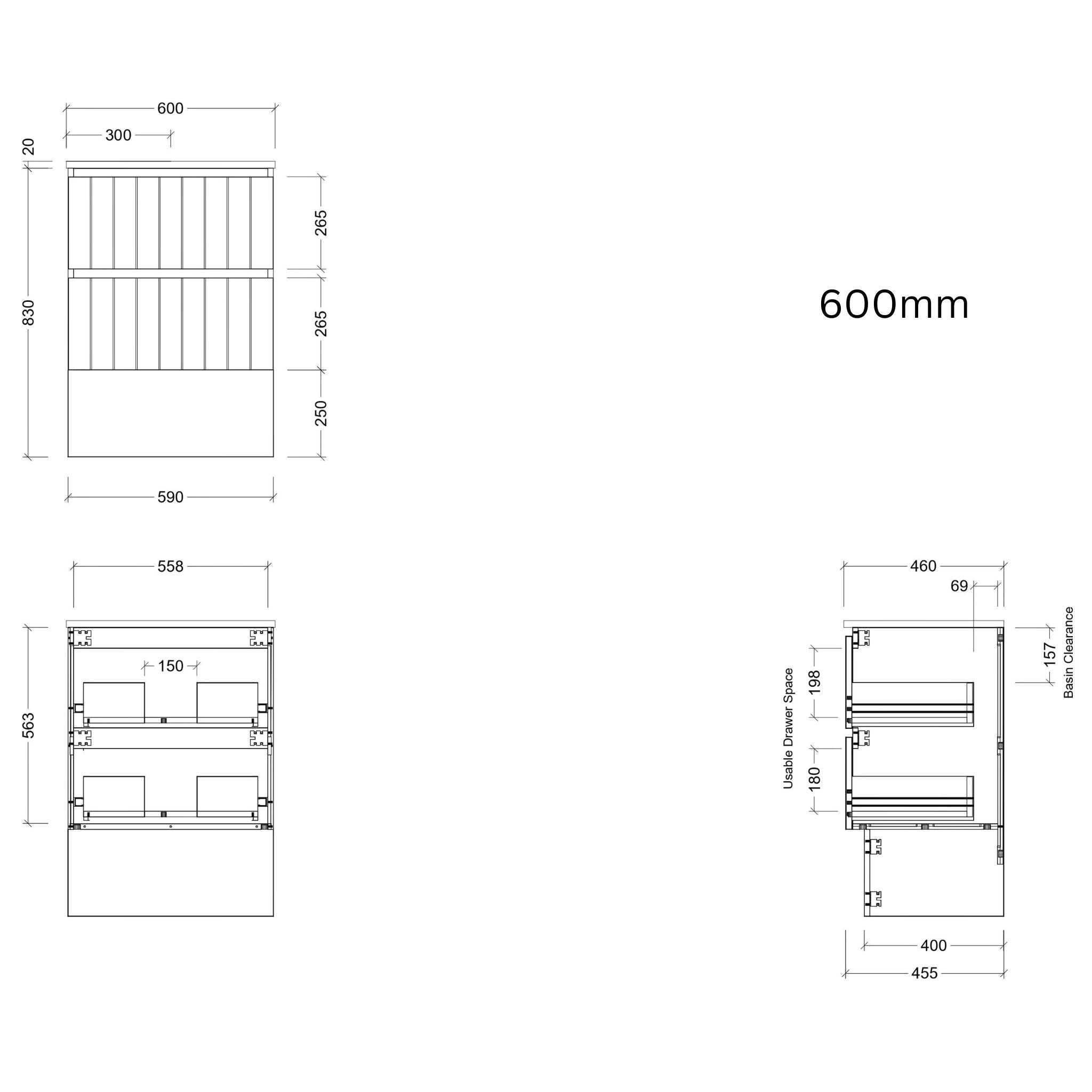 TIMBERLINE HENLEY CUSTOM FLOOR STANDING VANITY (ALL SIZING)