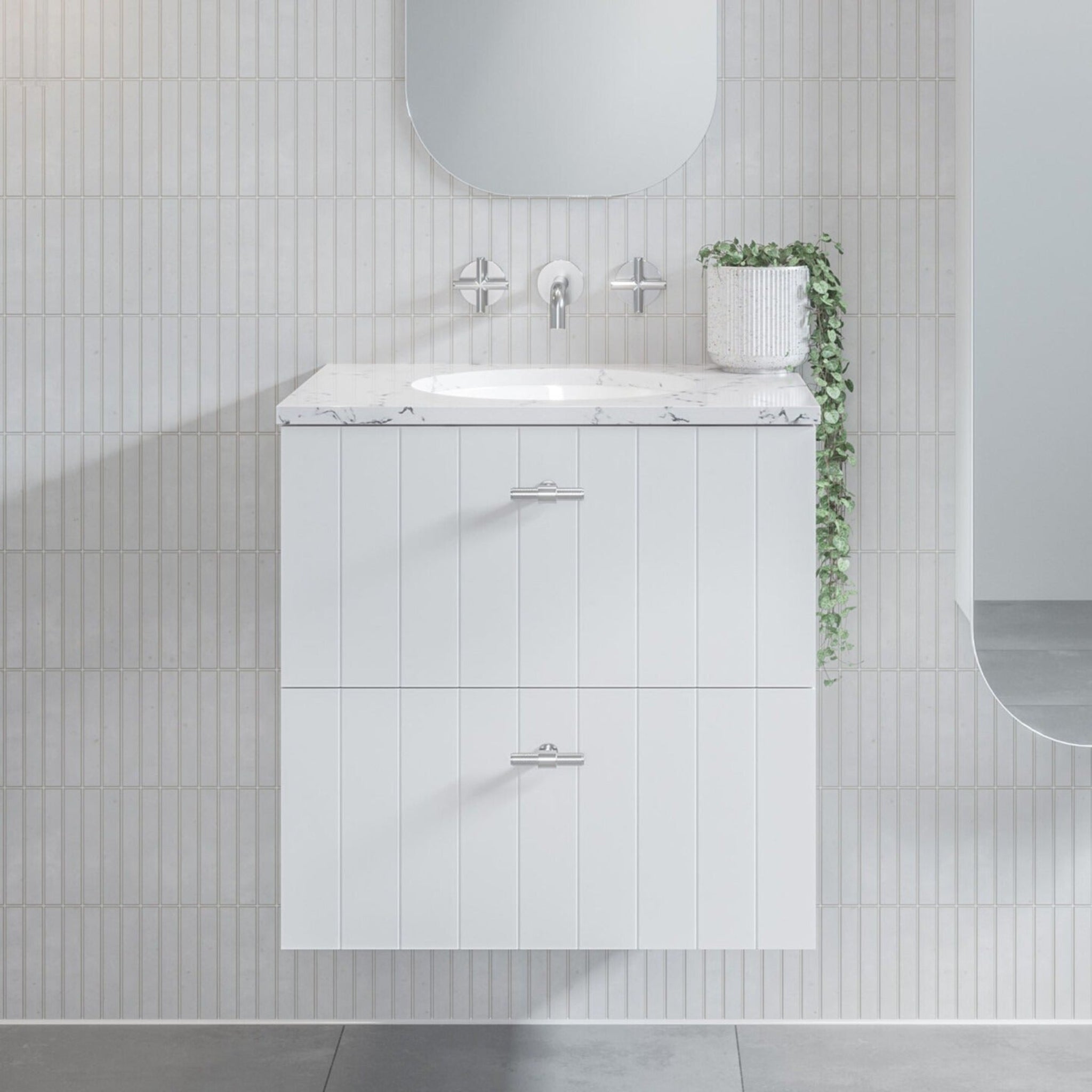 TIMBERLINE HENLEY CUSTOM WALL HUNG VANITY (ALL SIZING)