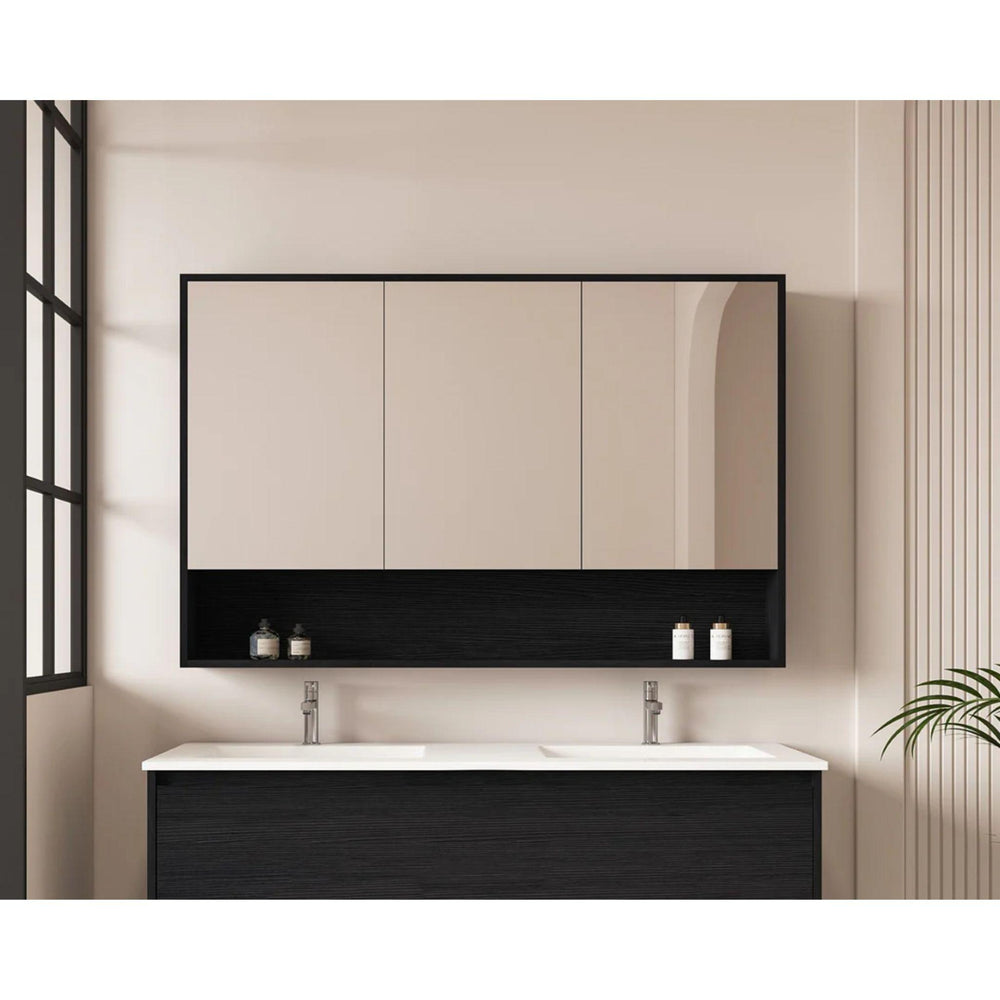 MERCIO HERA BLACK OAK SHAVING CABINET 1200X780MM
