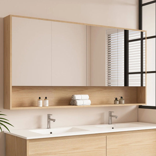 AQUAPERLA HERA TAS OAK SHAVING CABINET 1500X780MM