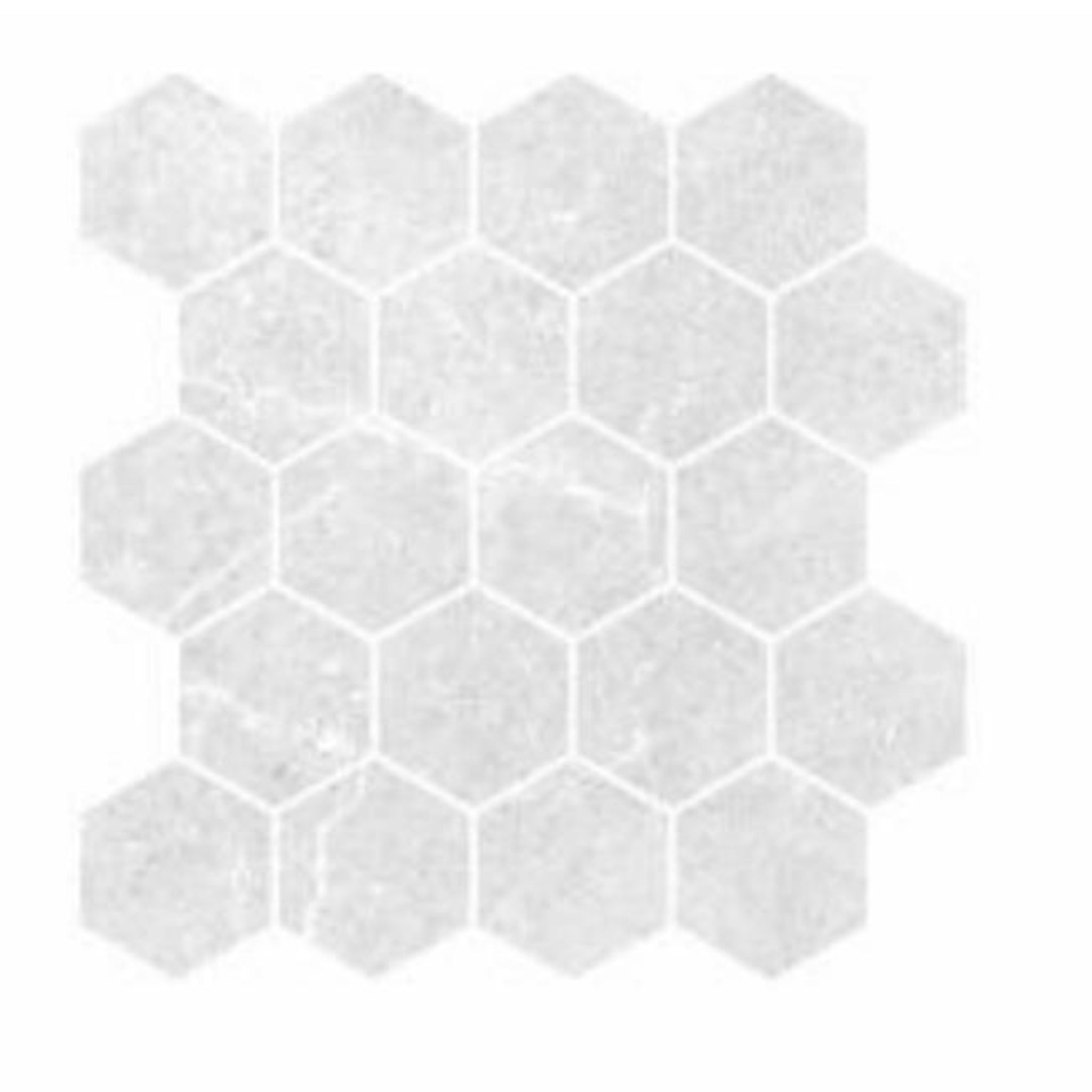 MUSES QUARTZITE BIANCO FELLTEC 300X330MM HEXAGON MOSAIC TILE (PER BOX)