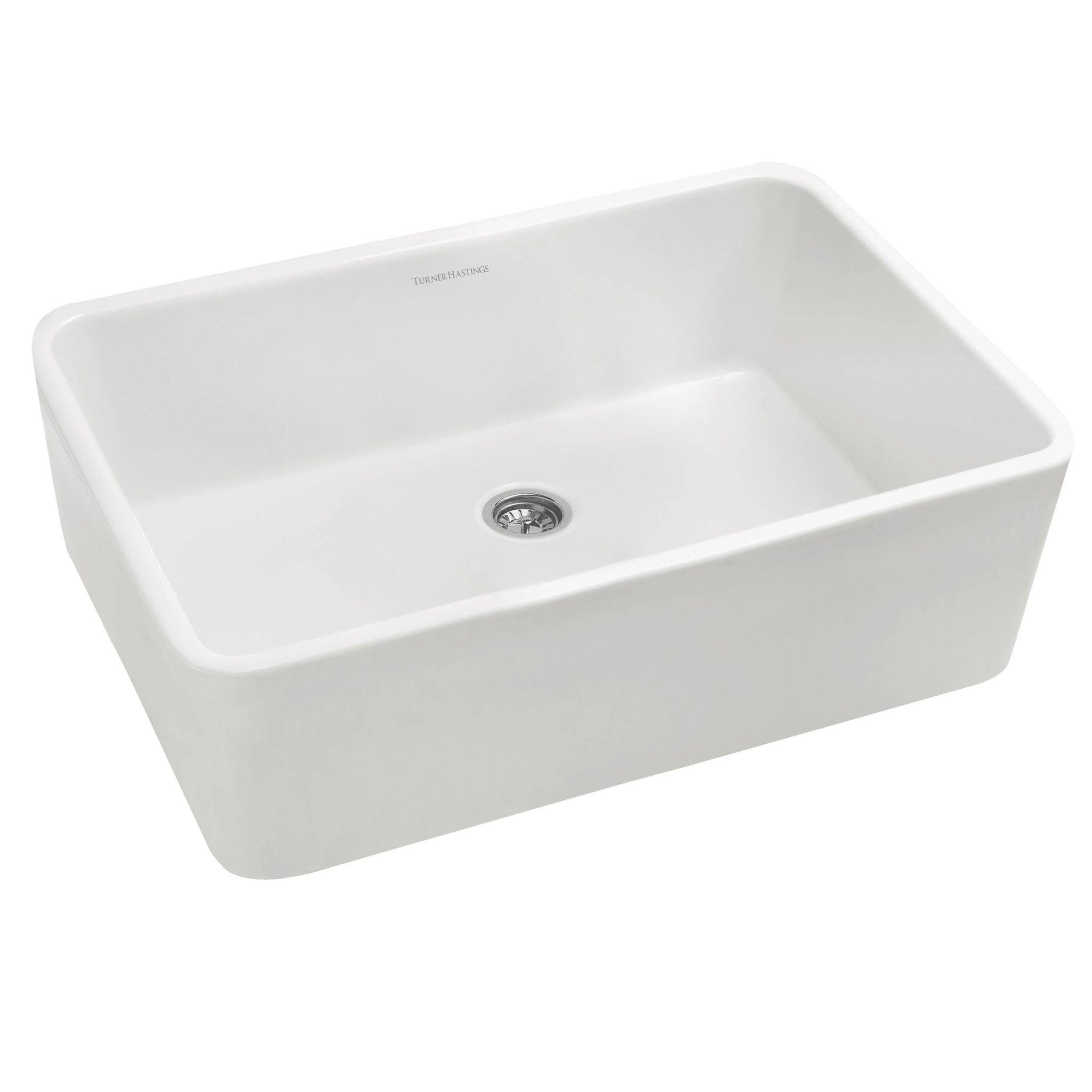 TURNER HASTINGS GALDOR FARMHOUSE BUTLER SINK GLOSS WHITE 600MM