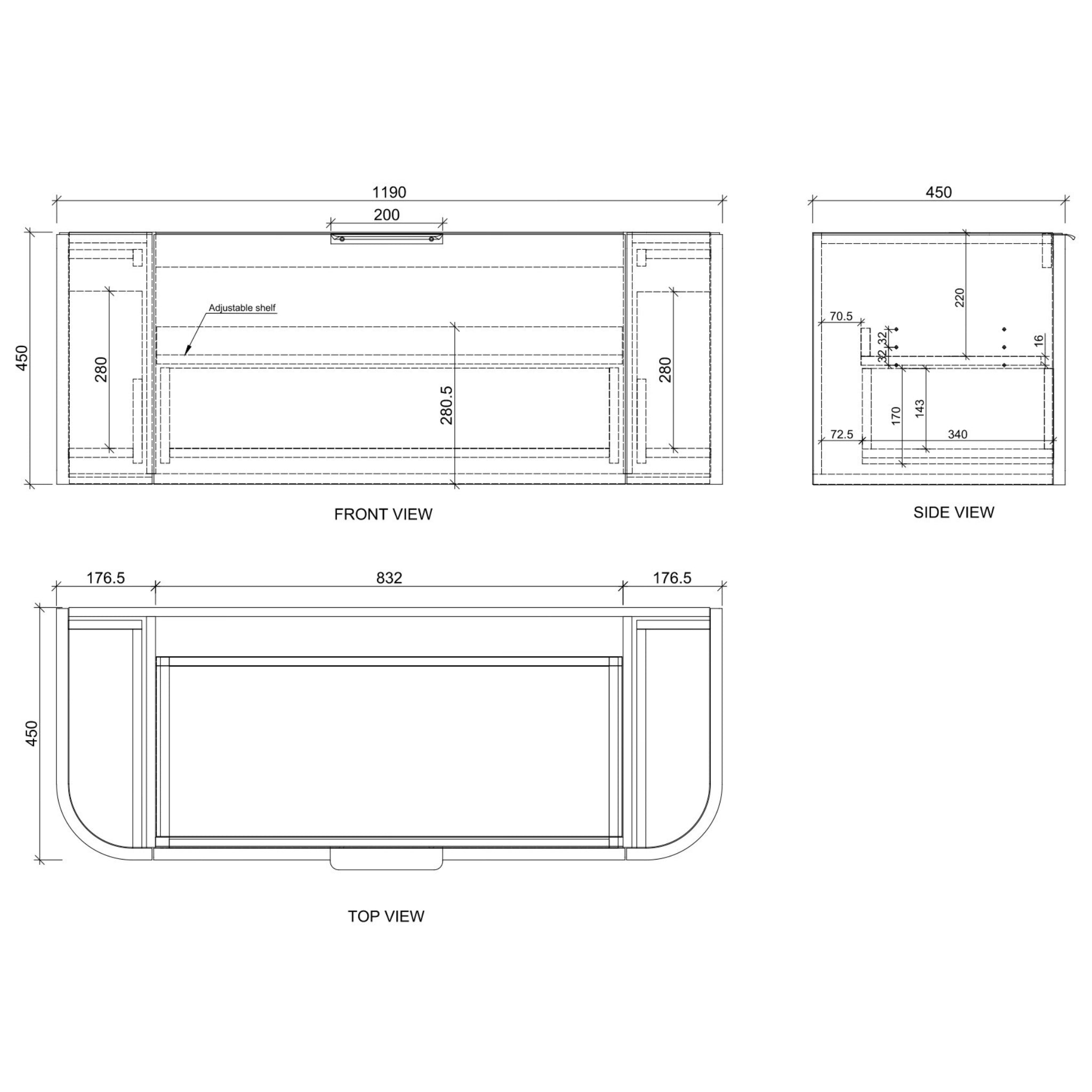 RIVA HOUSTON MATTE WHITE 1200MM SINGLE BOWL WALL HUNG VANITY