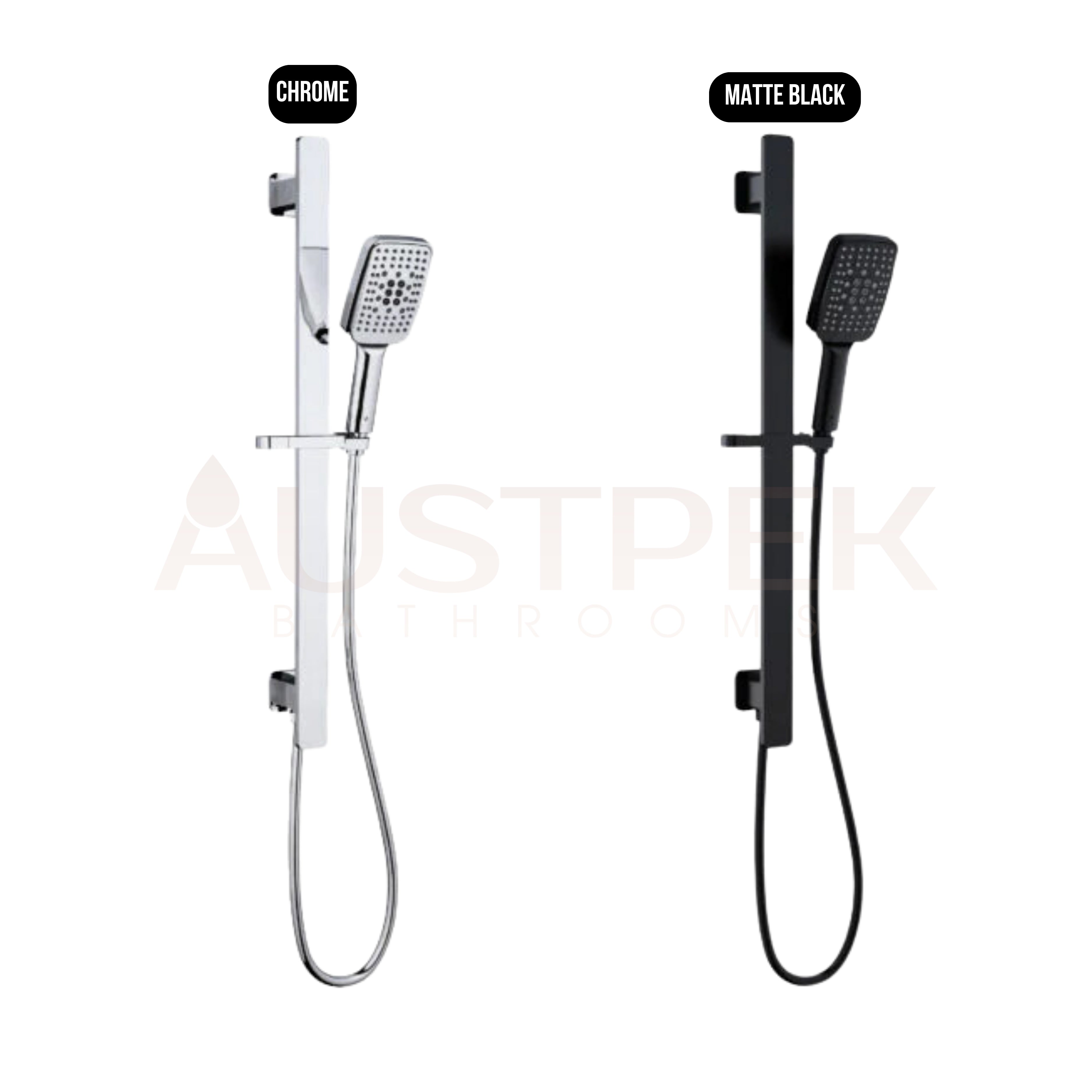 IKON SETO RAIL SHOWER WITH INTEGRATED WATER INLET MATTE BLACK