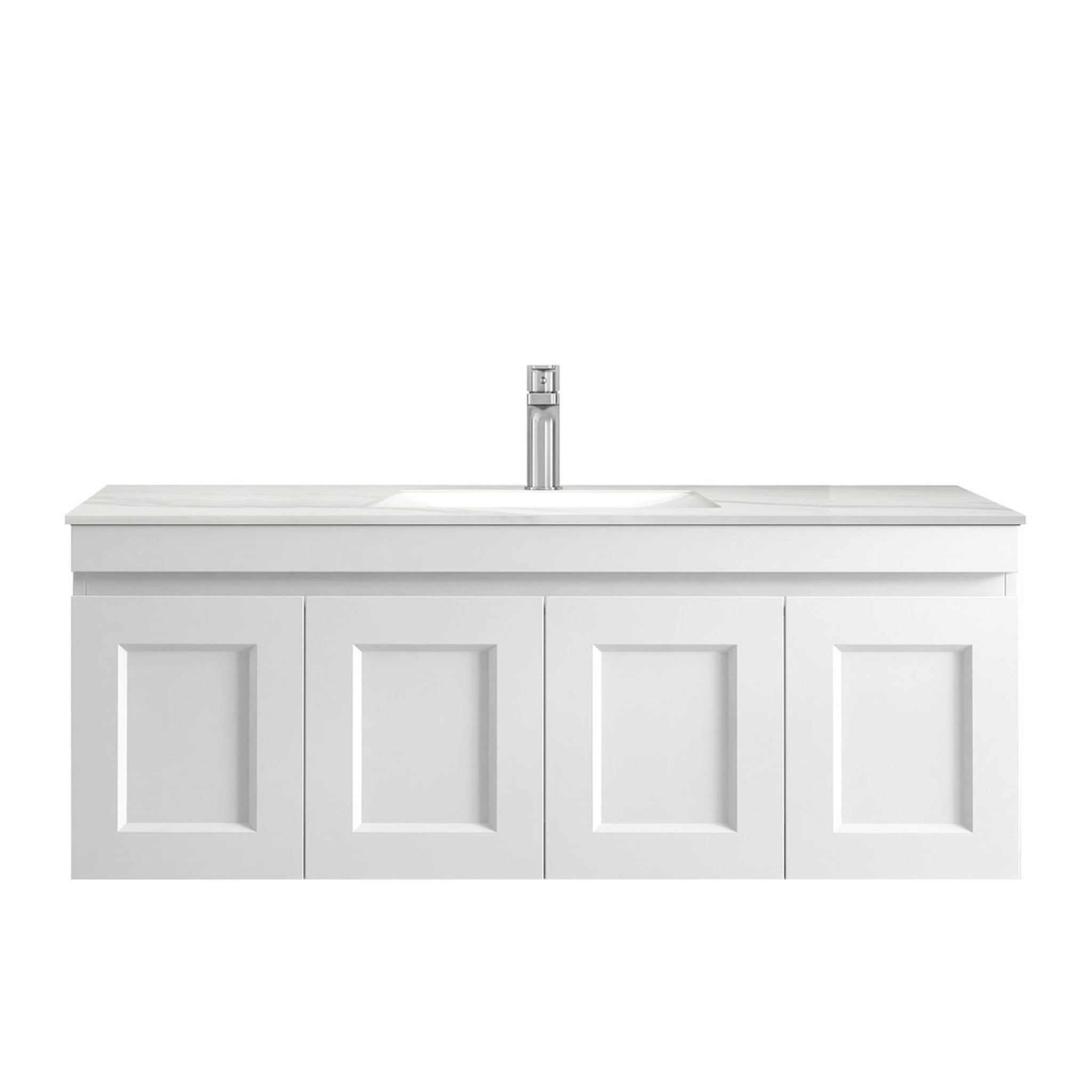 OTTI HAMPTON MARK II MATTE WHITE 1200MM SINGLE BOWL WALL HUNG VANITY