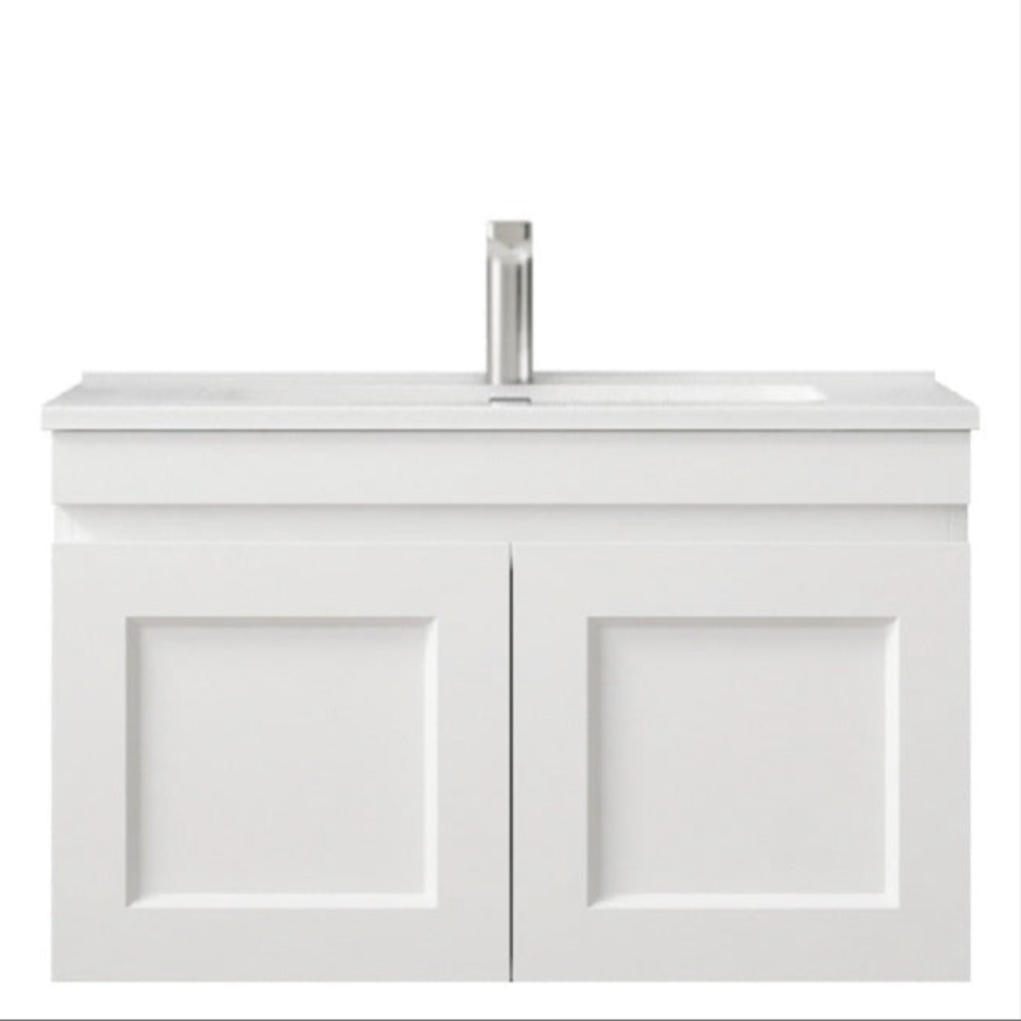 OTTI HAMPTON MARK II MATTE WHITE 750MM SINGLE BOWL WALL HUNG VANITY