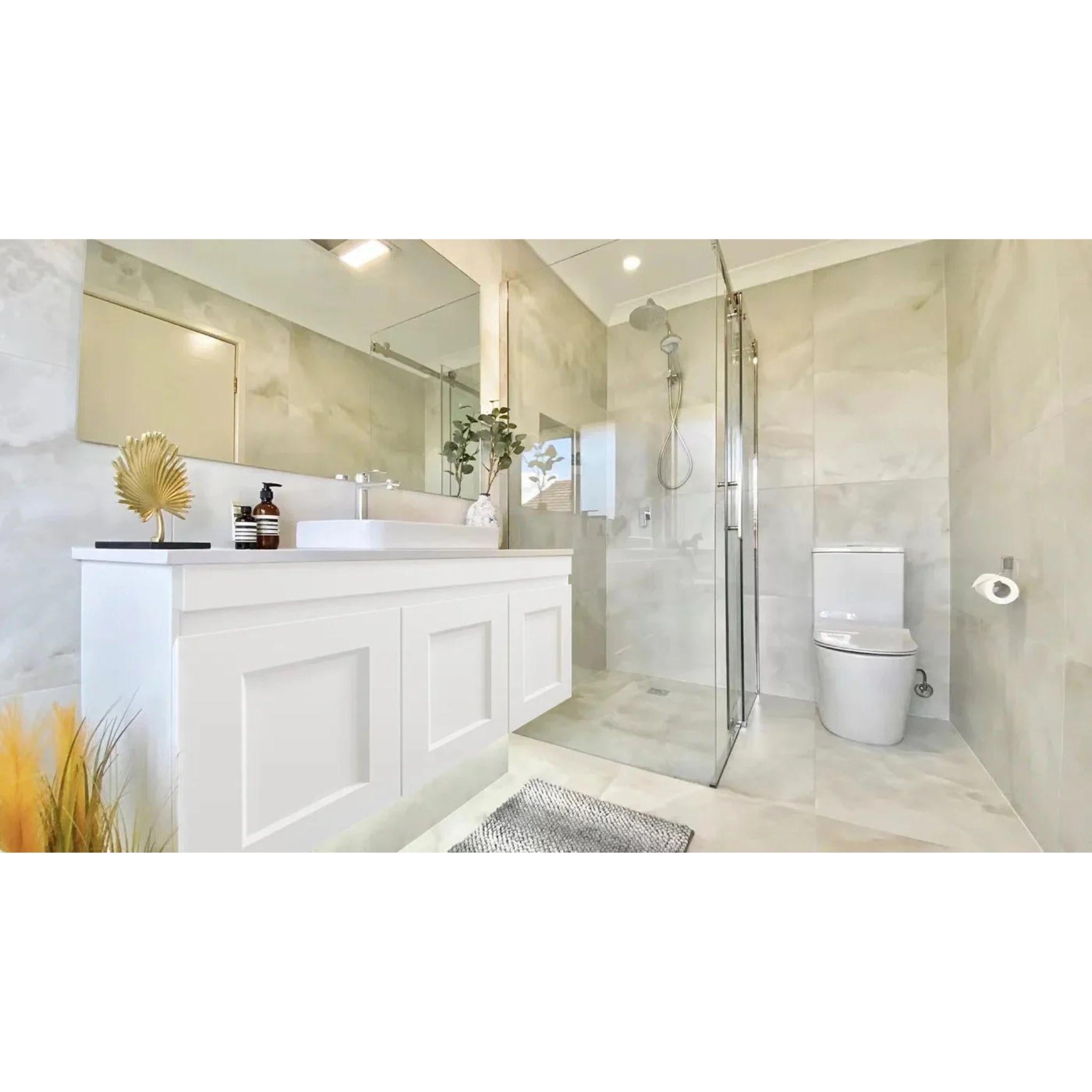 OTTI HAMPTON MARK II MATTE WHITE 900MM SINGLE BOWL WALL HUNG VANITY