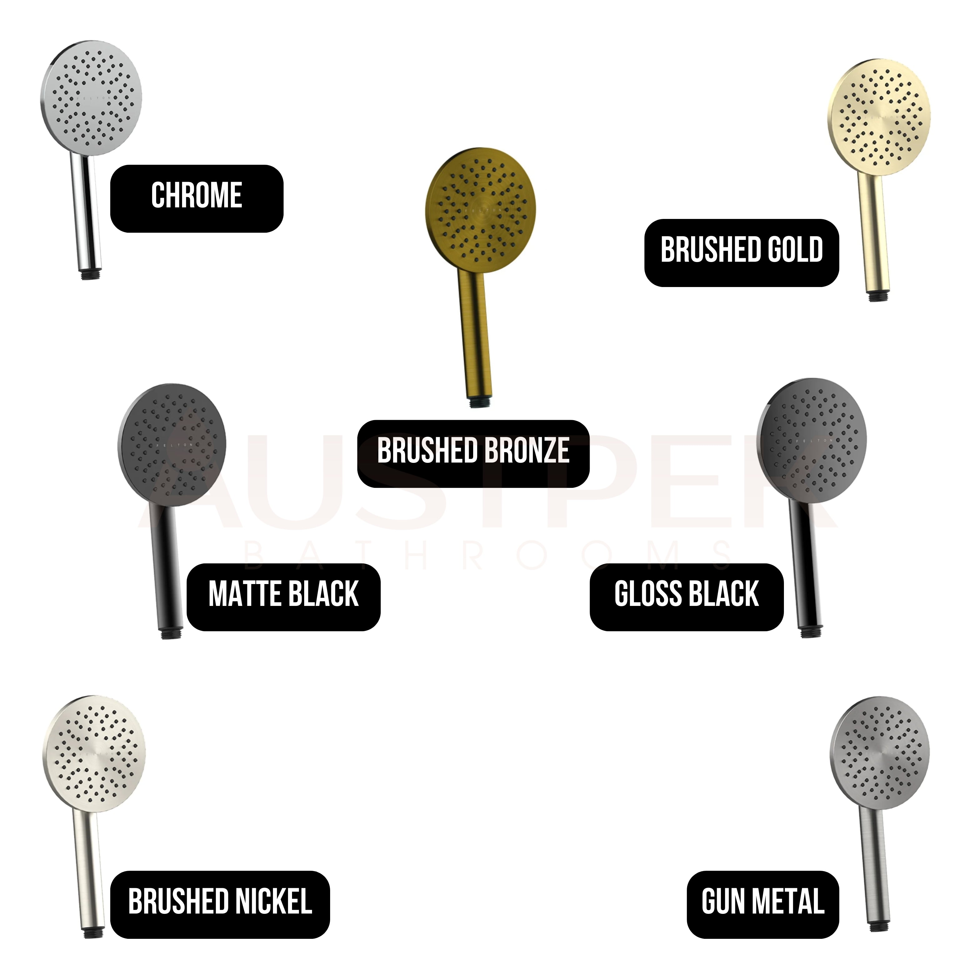 FELTON TATE AERLUX HANDPIECE 120MM MATTE BLACK