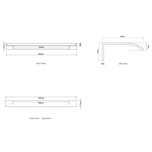 OTTI HAMPSHIRE HANDLE WHITE (AVAILABLE IN 120MM AND 200MM)