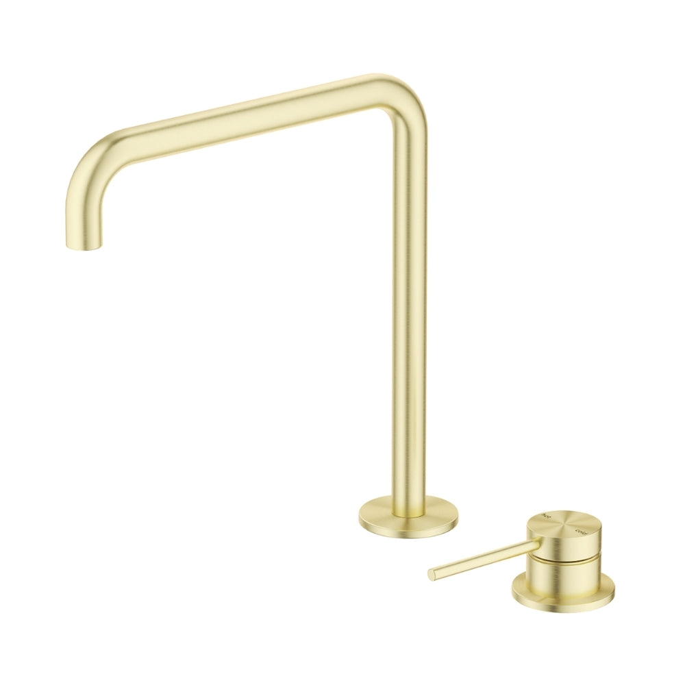BELLA VISTA MICA LEAD FREE SOFT-SQUARE HOB SINK/BASIN MIXER SET 275MM DUSK BRONZE