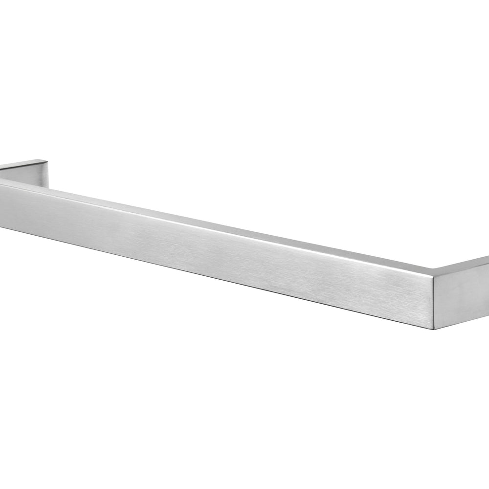 COLDBUSTER HORIZONTAL SQUARE HEATED SINGLE TOWEL RAIL BRUSHED STAINLESS STEEL (AVAILABLE IN 450MM, 632MM AND 832MM)