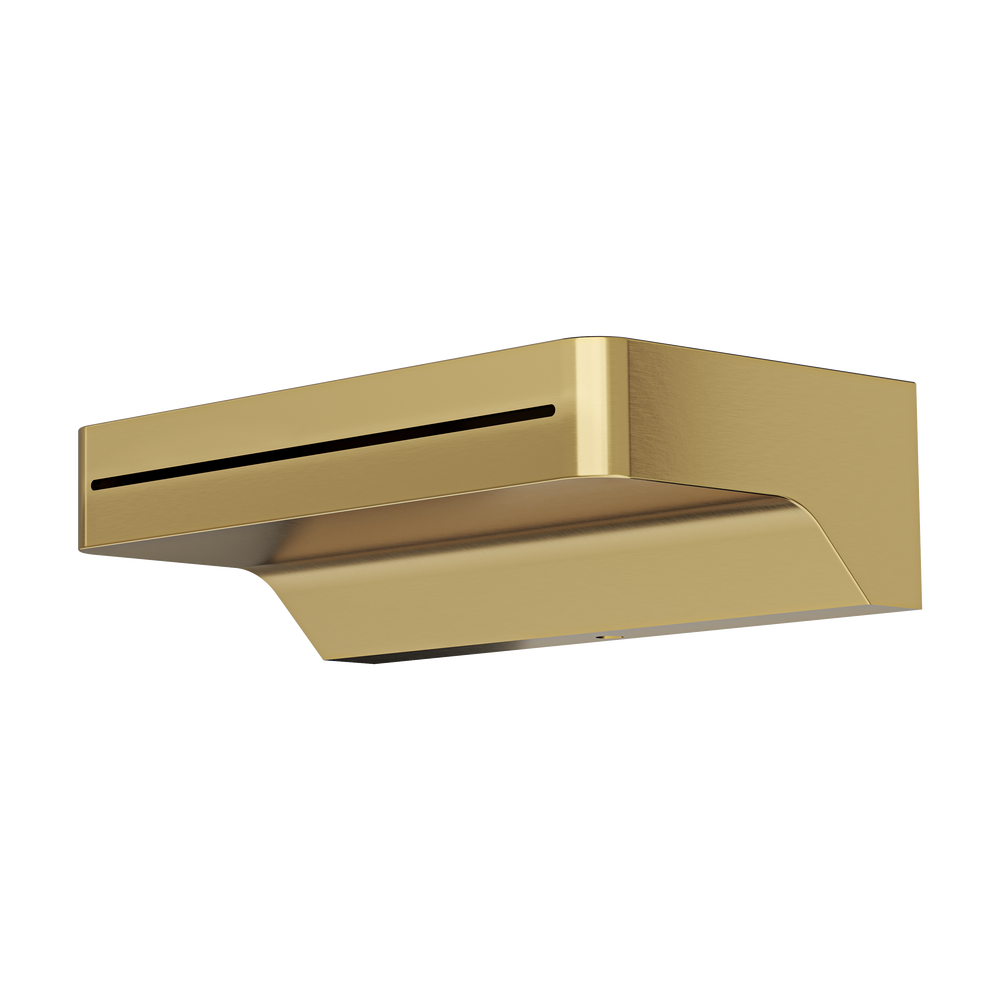 Linsol Hugo Waterfall Bath Spout 137mm Brushed Brass