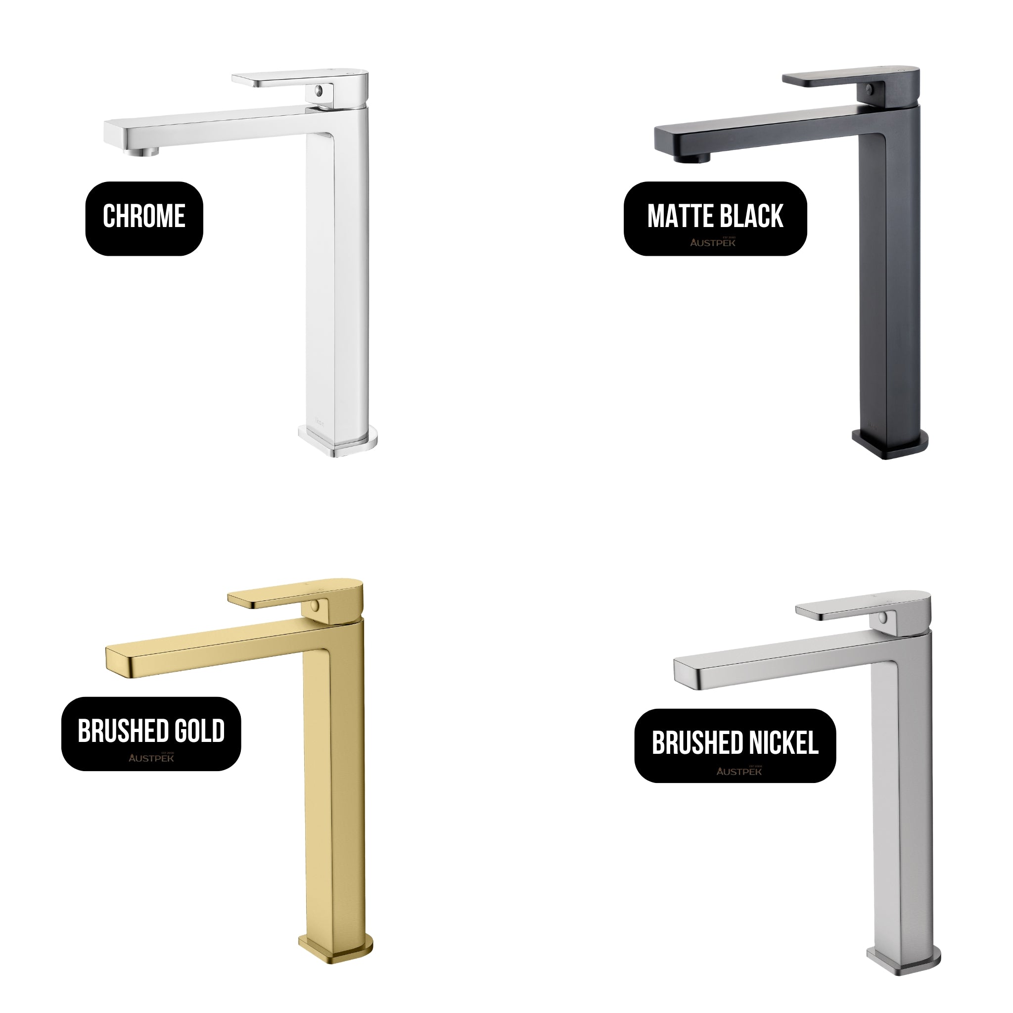 IKON FLORES HIGH BASIN MIXER 282MM BRUSHED GOLD