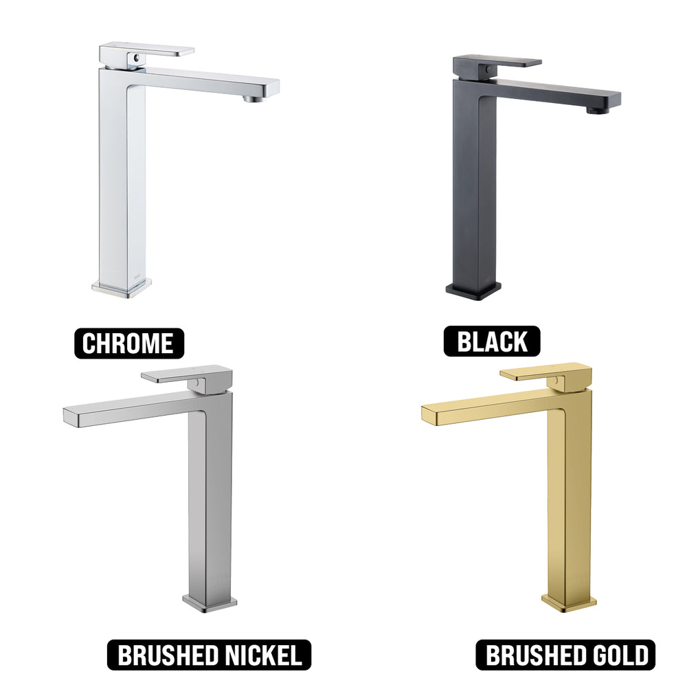 IKON FLORES HIGH RISE BASIN MIXER 282MM MATTE BLACK